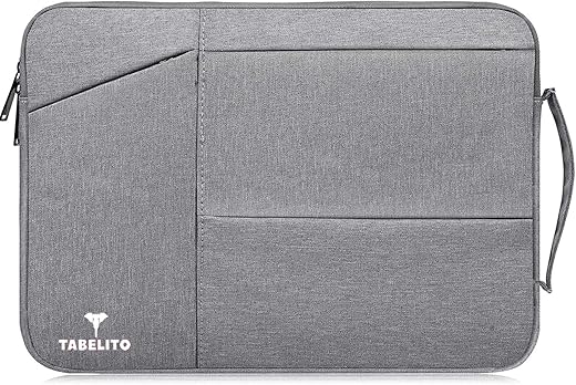 Tabelito Nylon, Pearl Cotton Hybrid Laptop Bag Sleeve Case Cover Pouch for laptops (Grey, 15.6 Inches/39.6Cm)