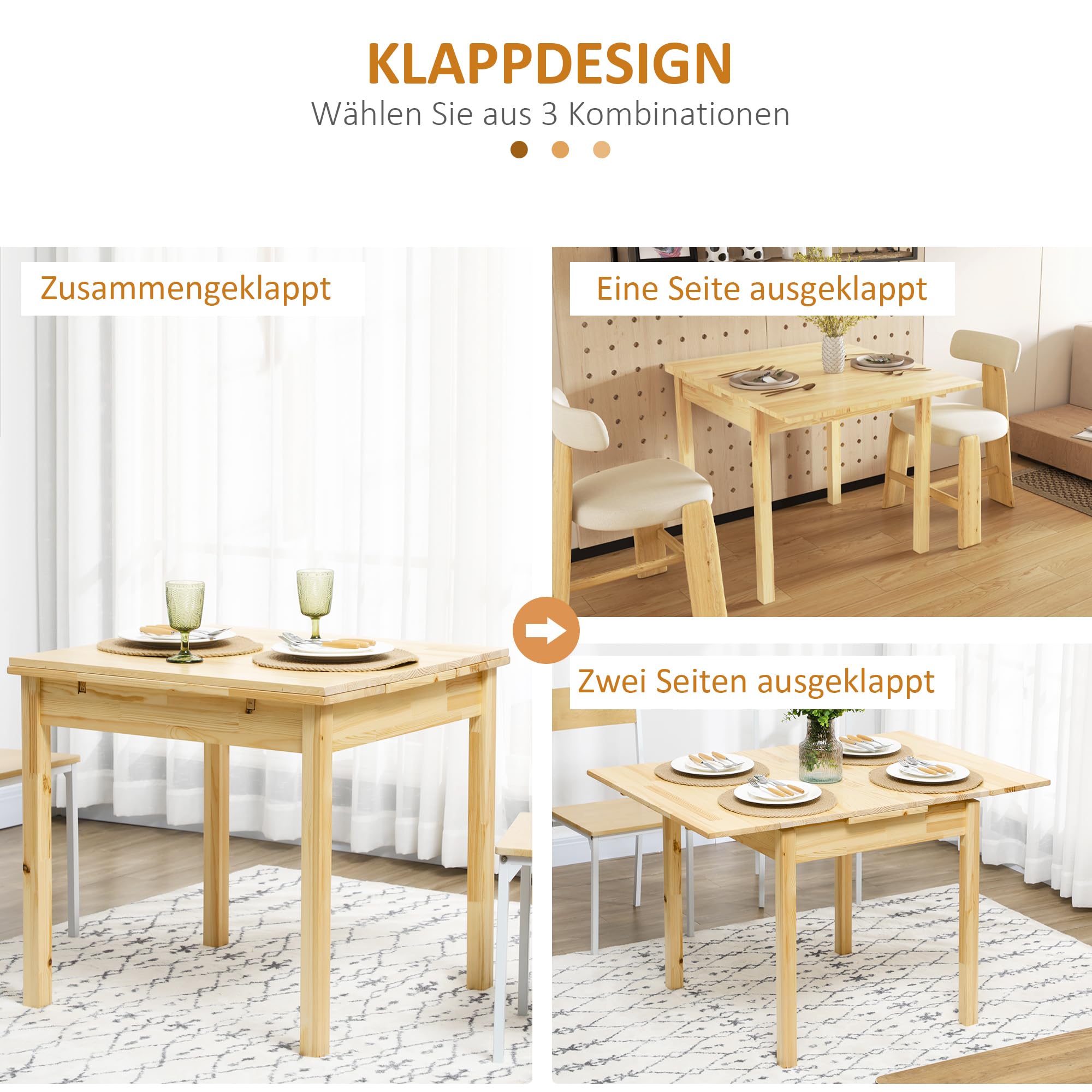 Keuken opvouwbare eettafel - uitschuifbare houten tafel met druppelblad, verstelbare hoogte en wielen voor kleine ruimtes - perfecte oplossing voor compact wonen (kleur: zwart, afmetingen: 120 x 70 Keuken opvouwbare eettafel - uitschuifbare houten tafel met druppelblad, verstelbare hoogte en wielen voor kleine ruimtes - perfecte oplossing voor compact wonen (kleur: zwart, afmetingen: 120 x 70
