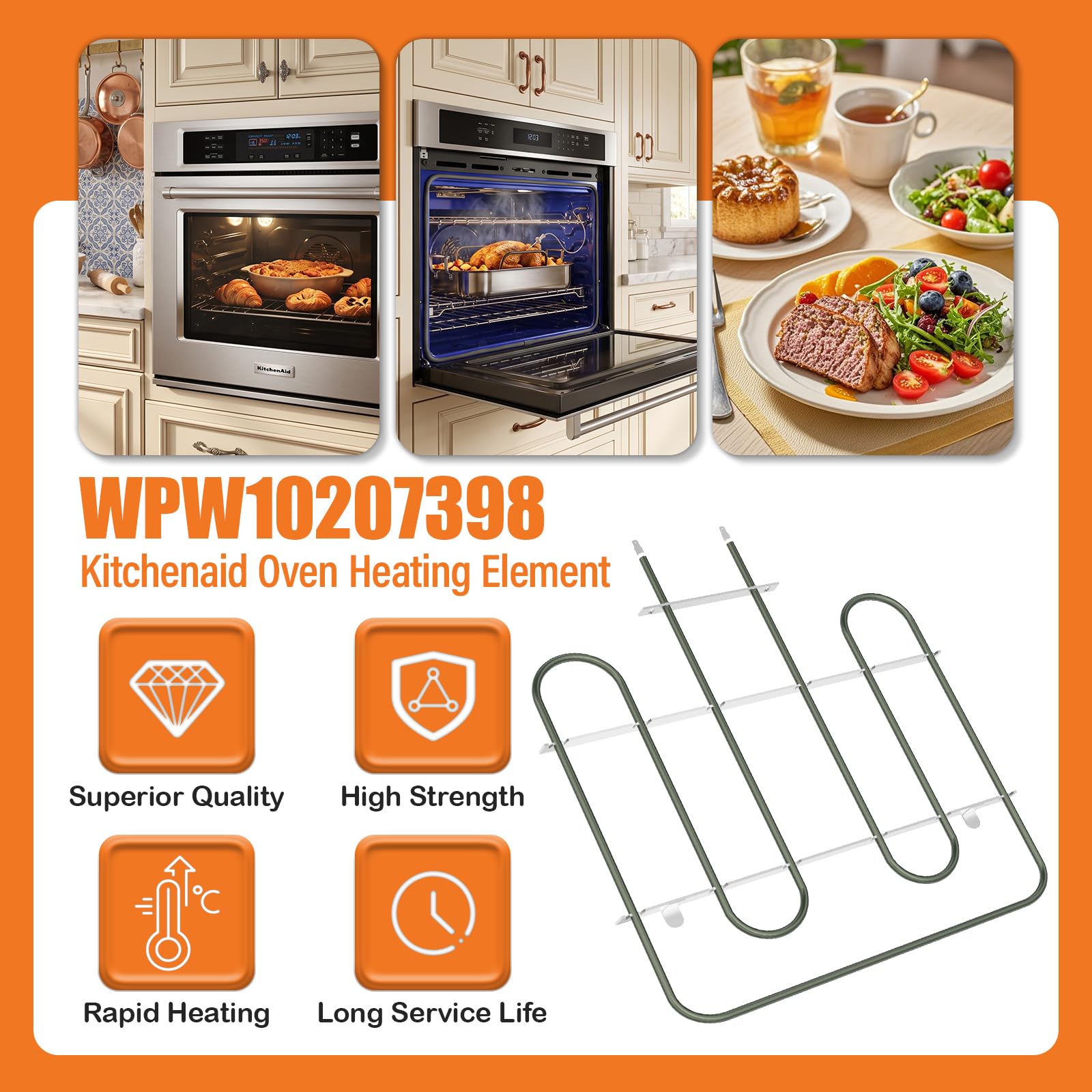 Elemento de repuesto mejorado WPW10207398 para horno Whirlpool