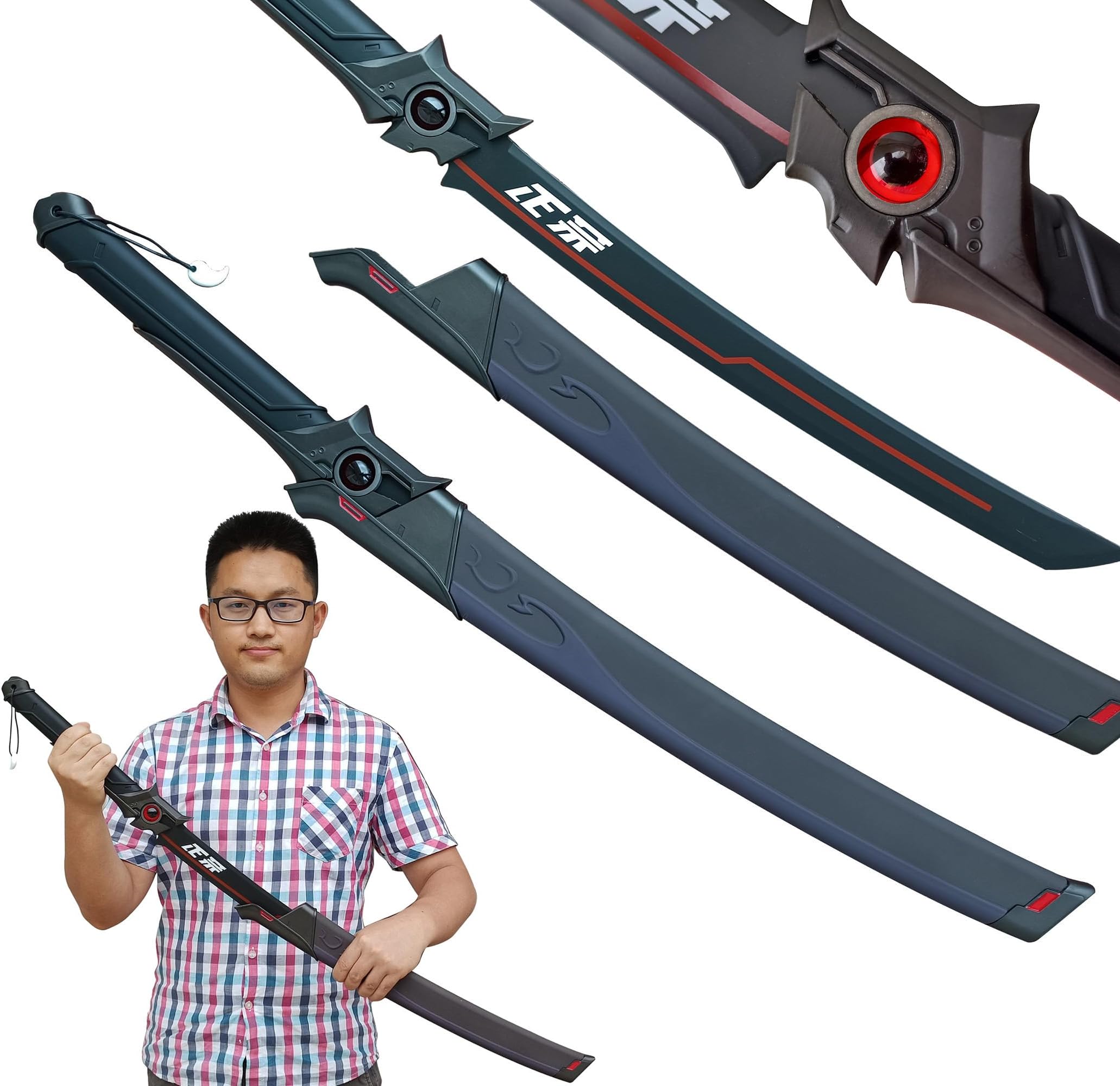 Oni Skin Real Genji Sword Metal Wakizashi Short Blade Katana Full Size Weapon Props