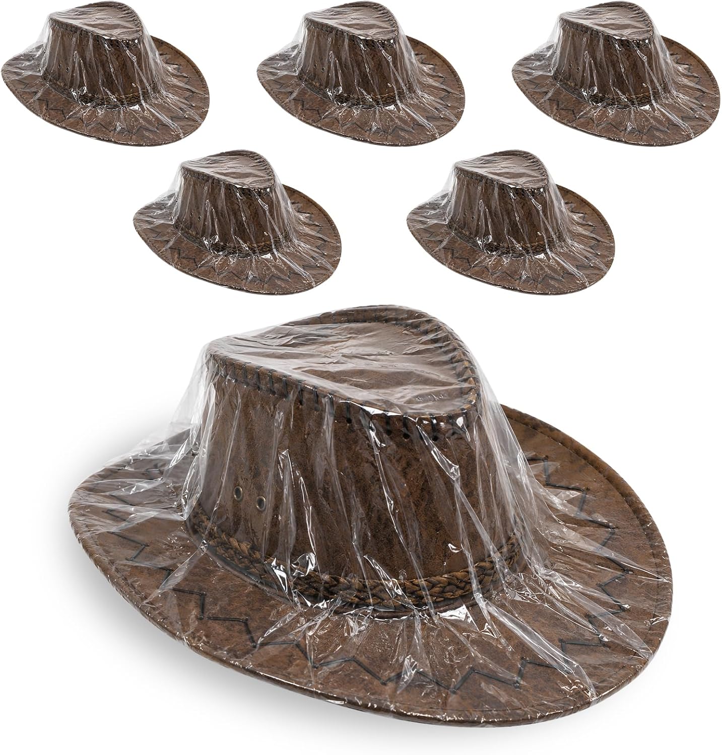 Waterproof Cowboy Hat Rain Cover, Plastic White Protector for Hats