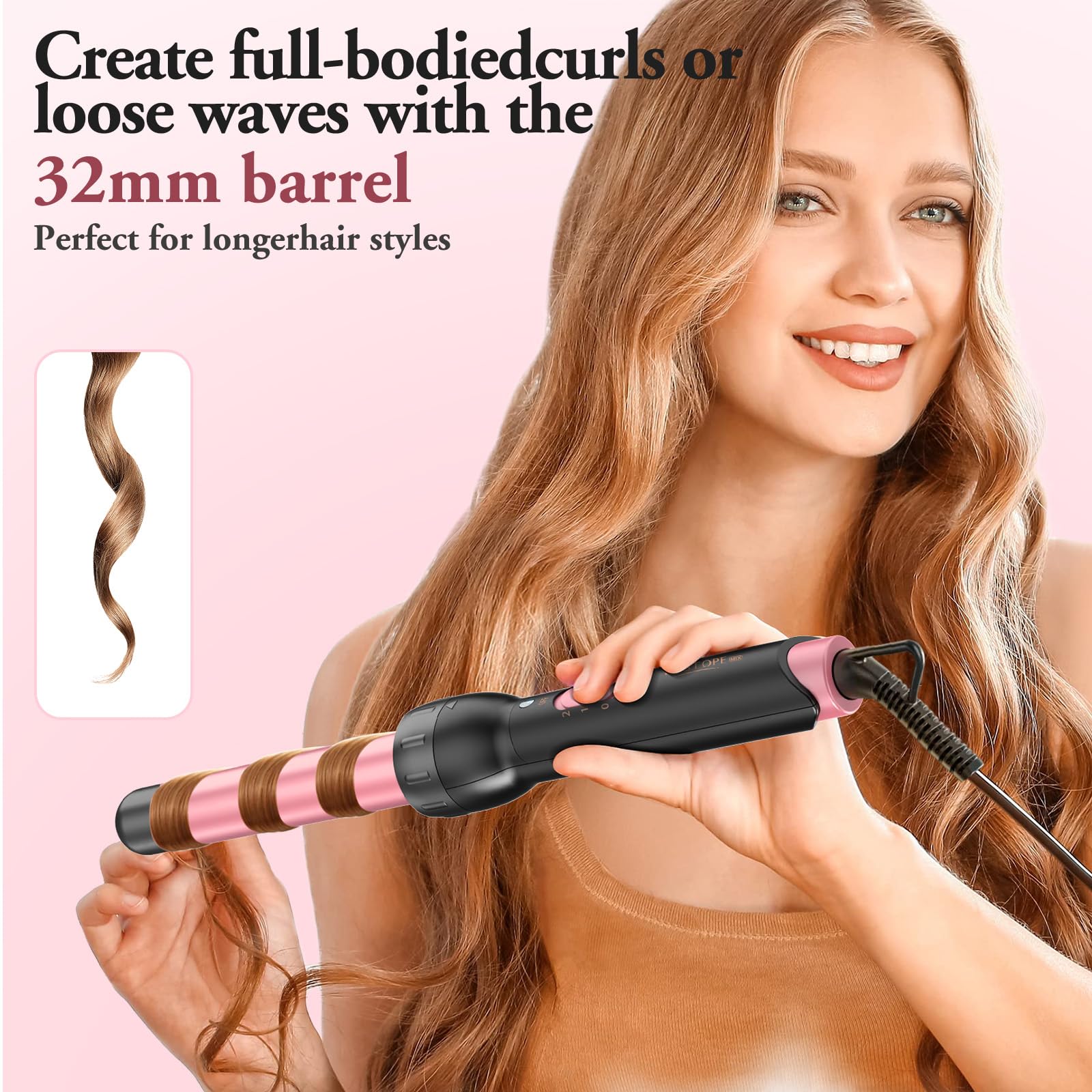 Boucleur à Cheveux 5 en 1 Avec Lisseur - BESTOPE MIX Kit De Bouclage Avec DifféRents Embouts Pour Boucles Fines et éPaisses, DiamèTres De 10 à 32 Mm, Chauffe Rapide, 2 RéGlages De TempéRature