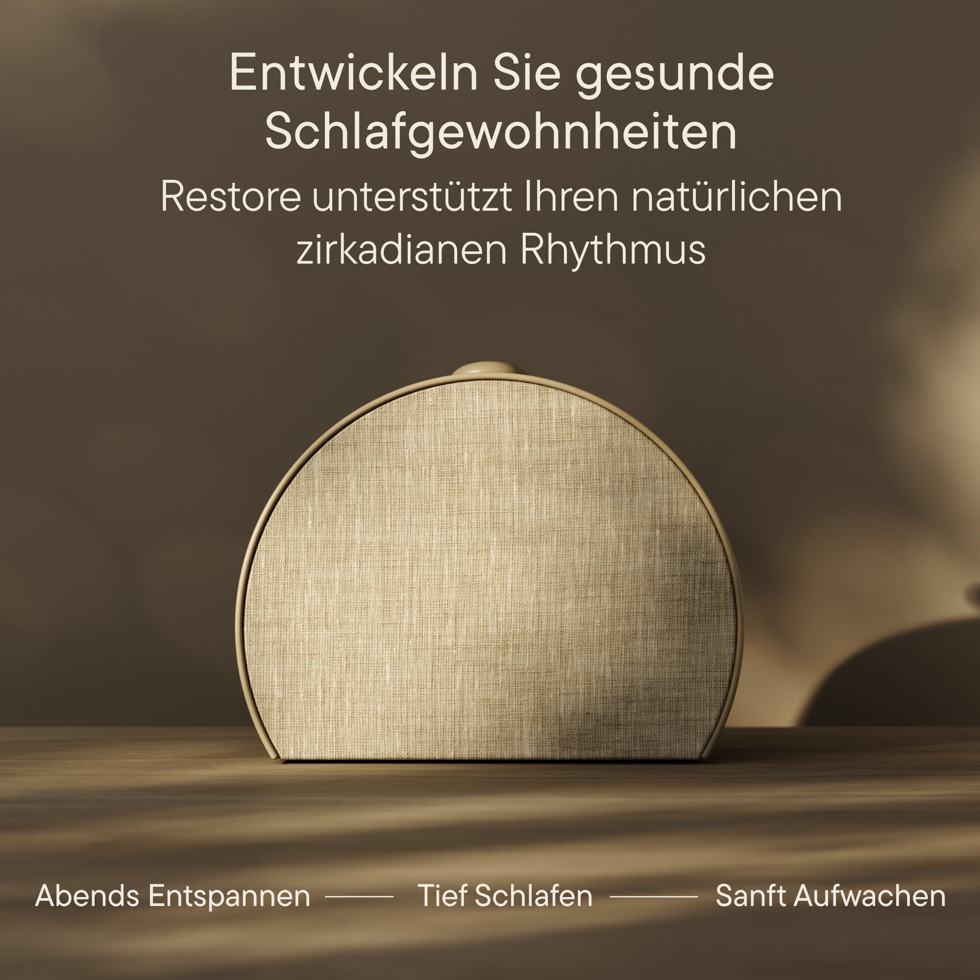 Hatch Restore 3 Sunrise-Alarmwecker und Wecker mit Soundmaschine & Smart-Licht – Weißes Rauschen, bildschirmfreie Schlafroutine