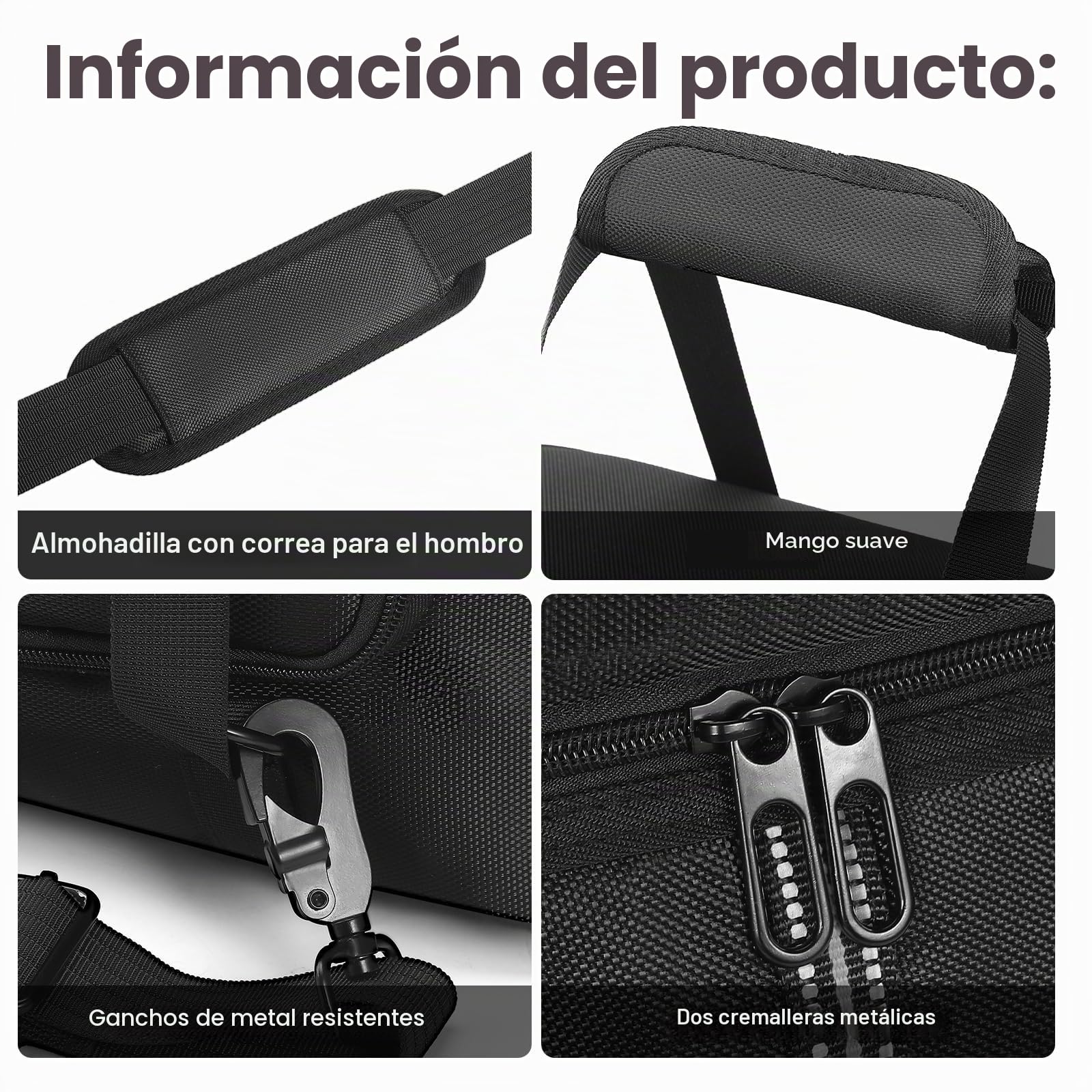 Funda de transporte suave compatible con DJI Power 1000 fuente de alimentación portátil, funda de almacenamiento para accesorios de energía al aire libre