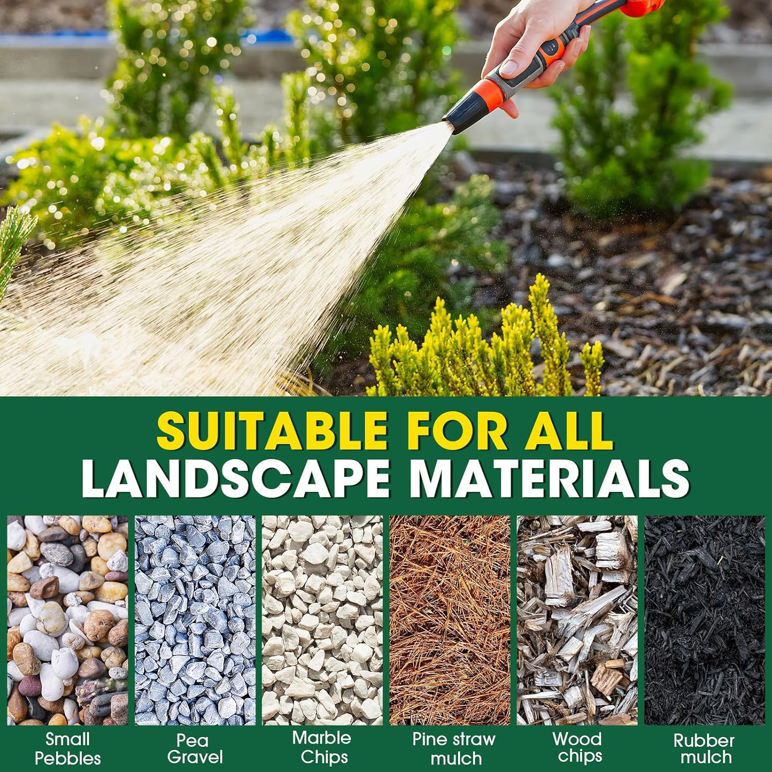GloGlo Ready to Use Rock Glue for Landscaping, 1 Gallon Mulch Glue, No Dilution Needed Non-Toxic Weather-Resistant Strong Gravel Binder, Pine Straw Outdoor Strong Pebble Gravel Hold for Garden