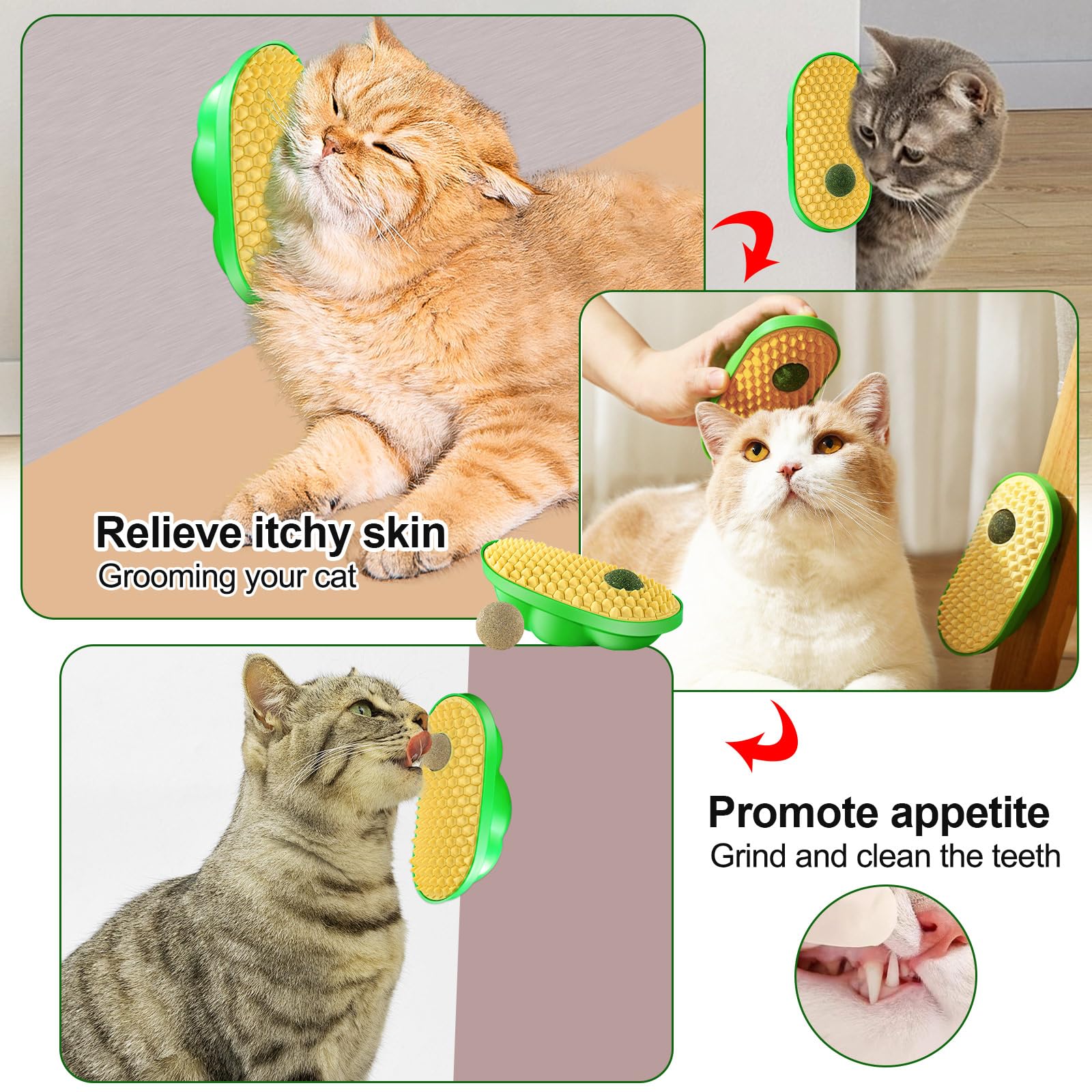 Palline Di Erba Gatta Da Parete Per Gatti - Giocattolo Interattivo Con Matatabi E Catnip - Foto 6