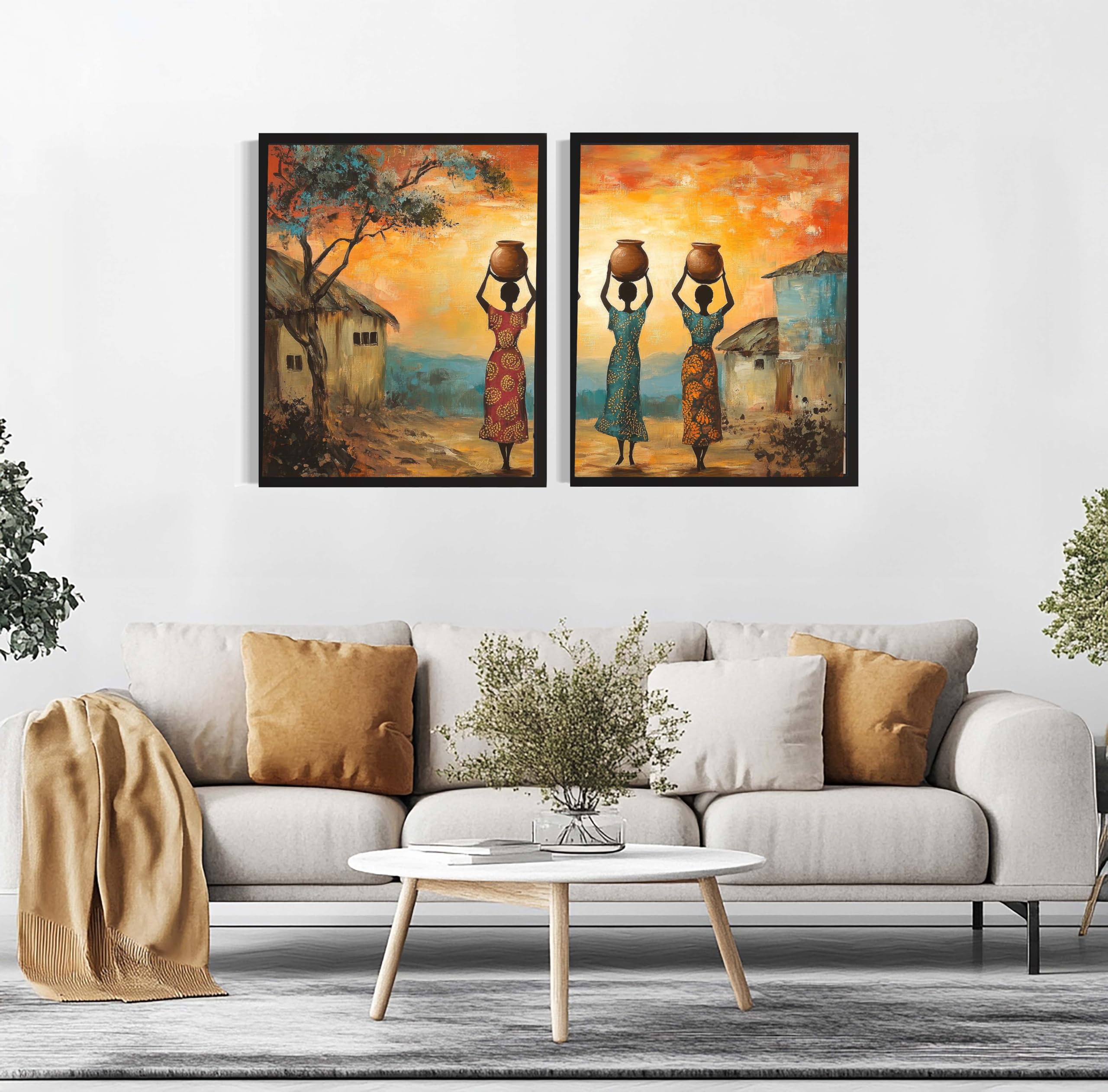 Poster Toile Vintage 'Out Of Africa' - Déco Murale 60x90 Cm Sans Cadre Pour Salon, Chambre