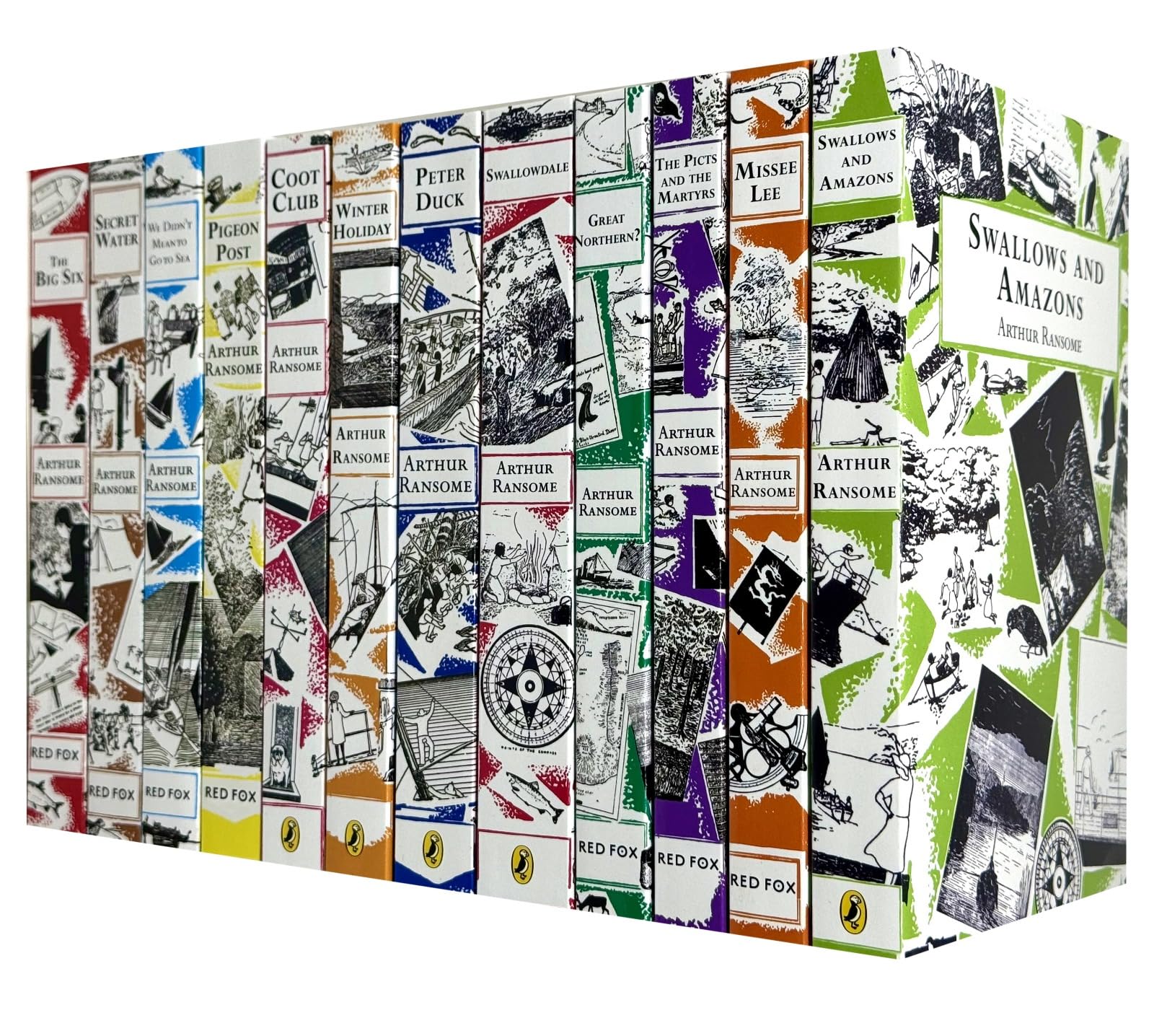 Arthur Ransome Swallows and Amazons Collection 12 Books Set