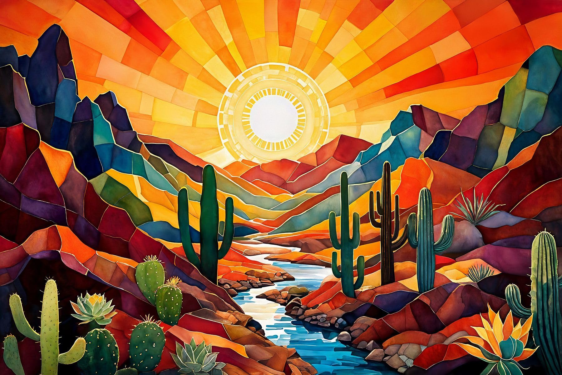 Amazon.com: Springbok Southwest Sunrise 1000 Piece Jigsaw Puzzle