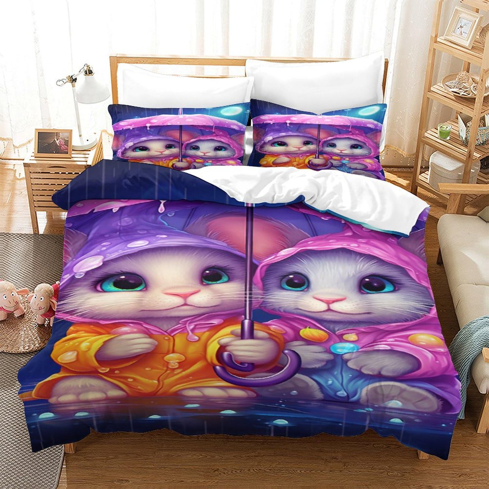 Parure de lit Souris 3D Super King pour des nuits douces en famille