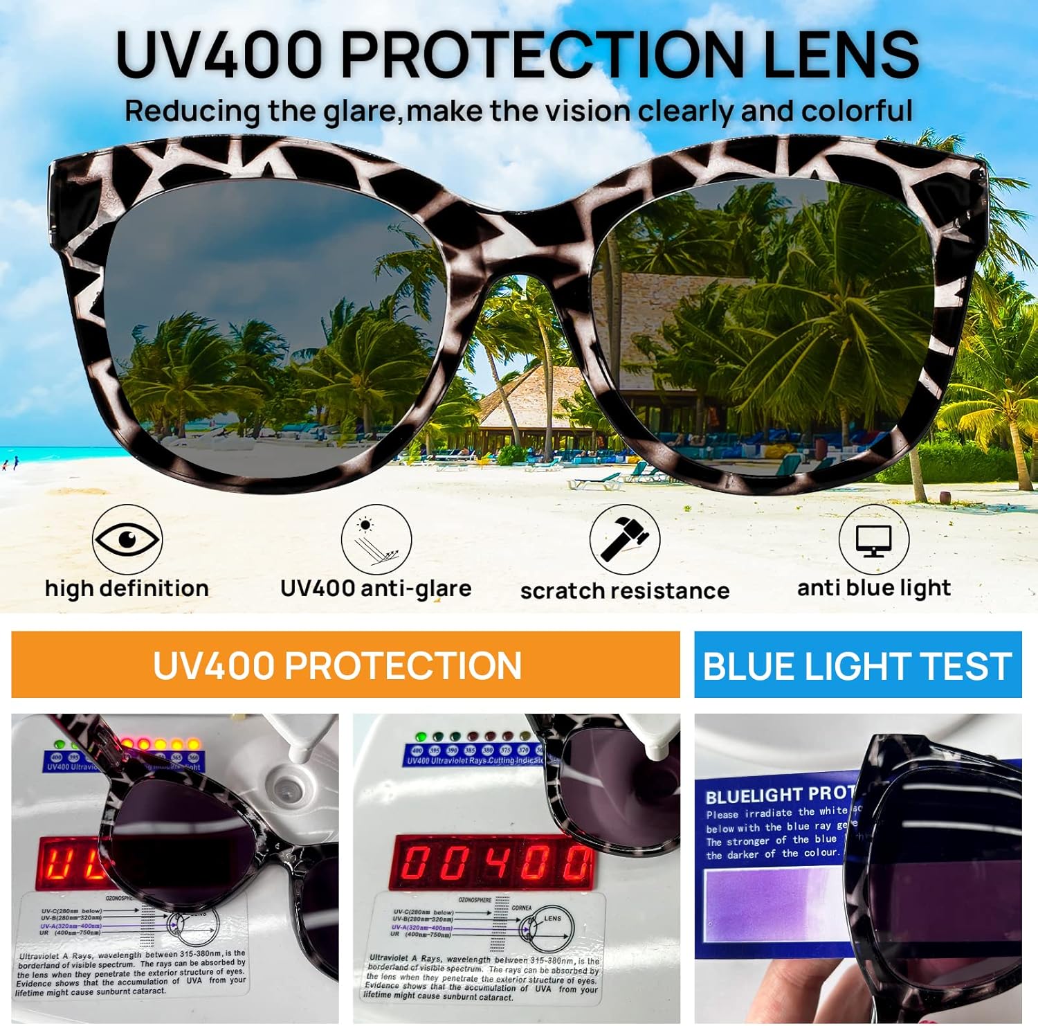 AEZUNI Reading Sunglasses Women Oversized Readers Large Frame 0 1.0 1.25 1.5 1.75 2.0 2.25 2.5 2.75 3.0 3.5 (not bifocals)