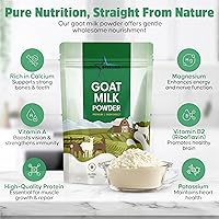 Vista 4 de Stellar - Leche en polvo de cabra en polvo para humanos, perros y gatos 100% alimentada con pasto de Australia, fácil de digerir, alta