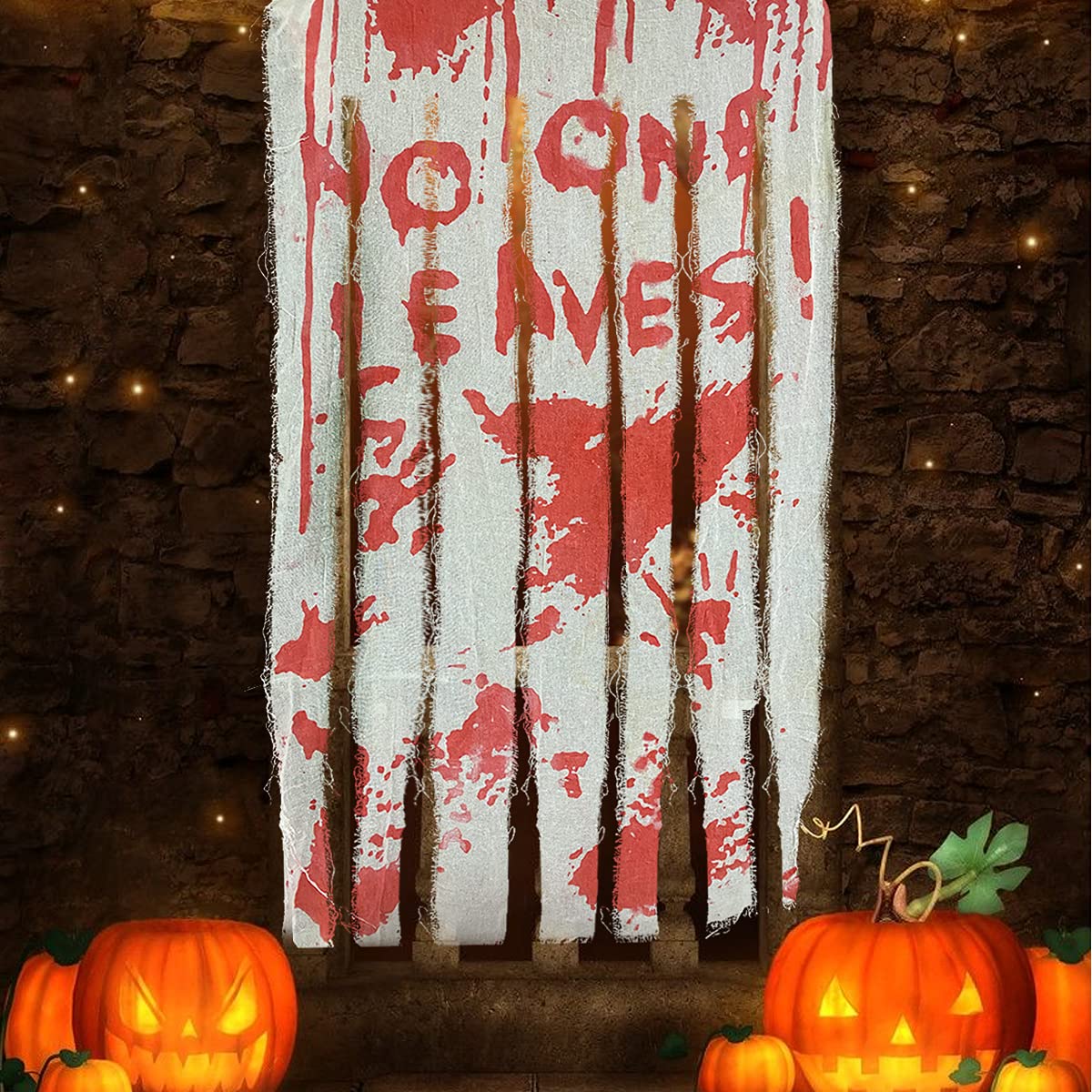 2x Halloween-Türvorhang – 120x80 Cm, Gruselige Geister-Deko Für Party & Spukhaus