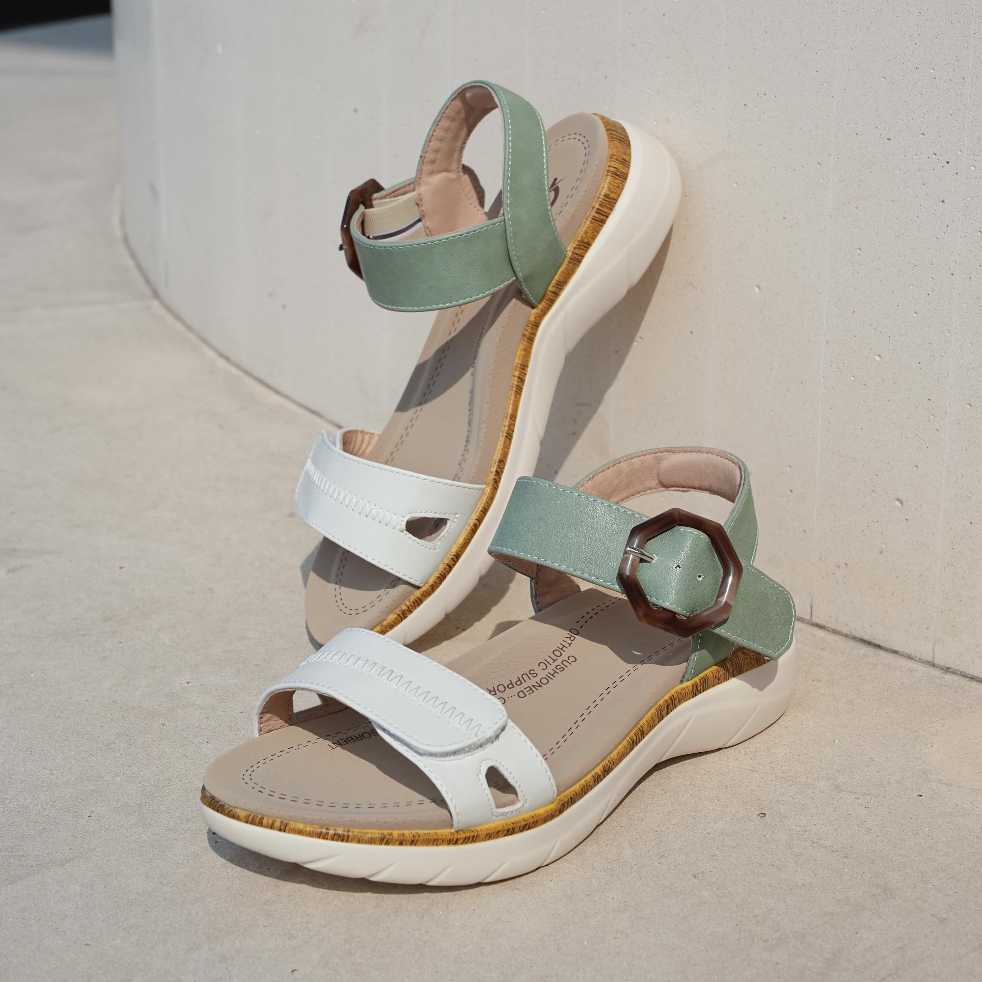 Ortho+rest Sandalias ortopédicas para mujer con soporte de arco cómodas sandalias de senderismo