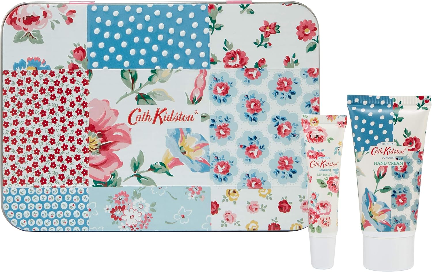 Cath Kidston Beauty Cottage Patchwork Hand Cream and Lip Balm Tin, 196