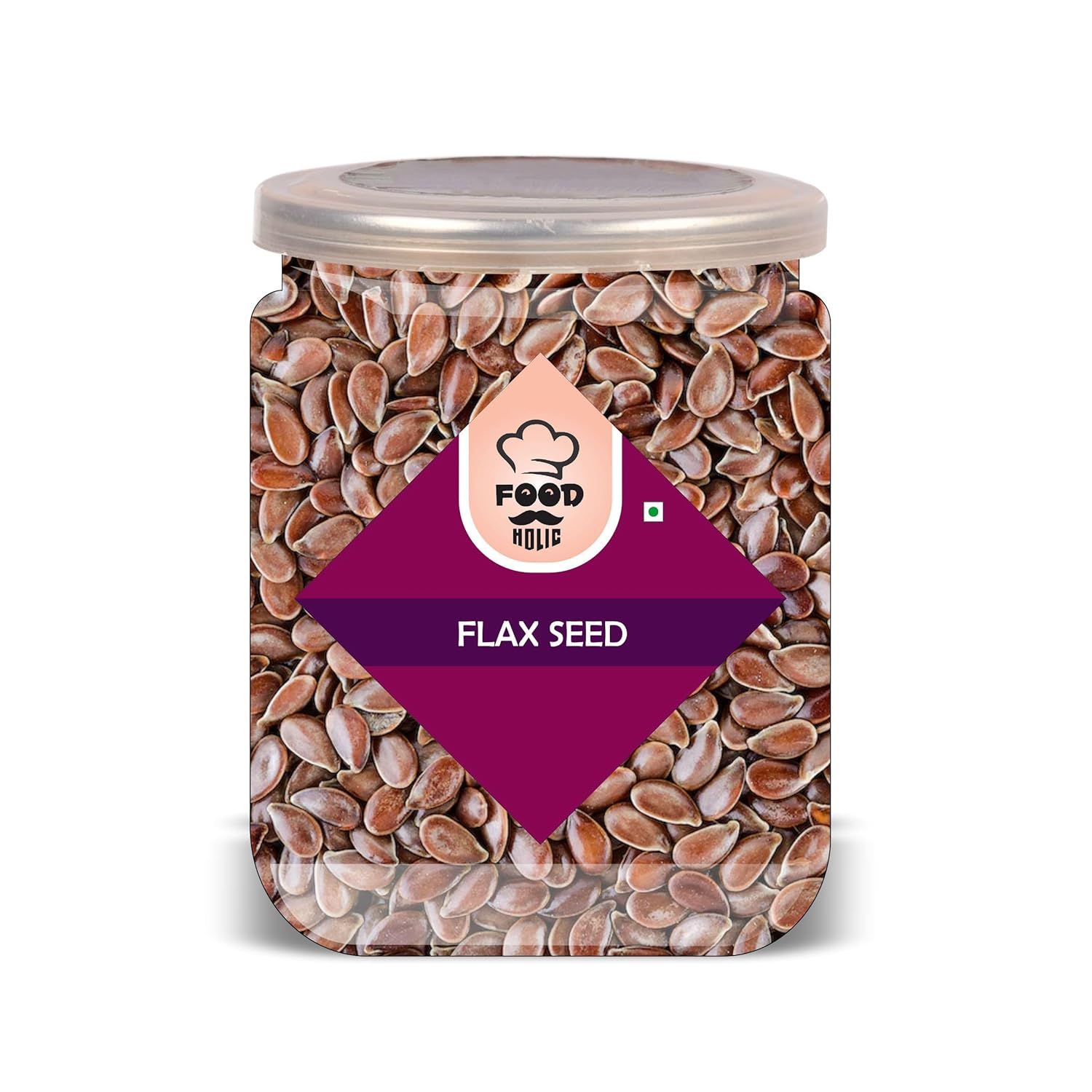 FOOD HOLIC Flax Seed 500 Gram Airtight Container