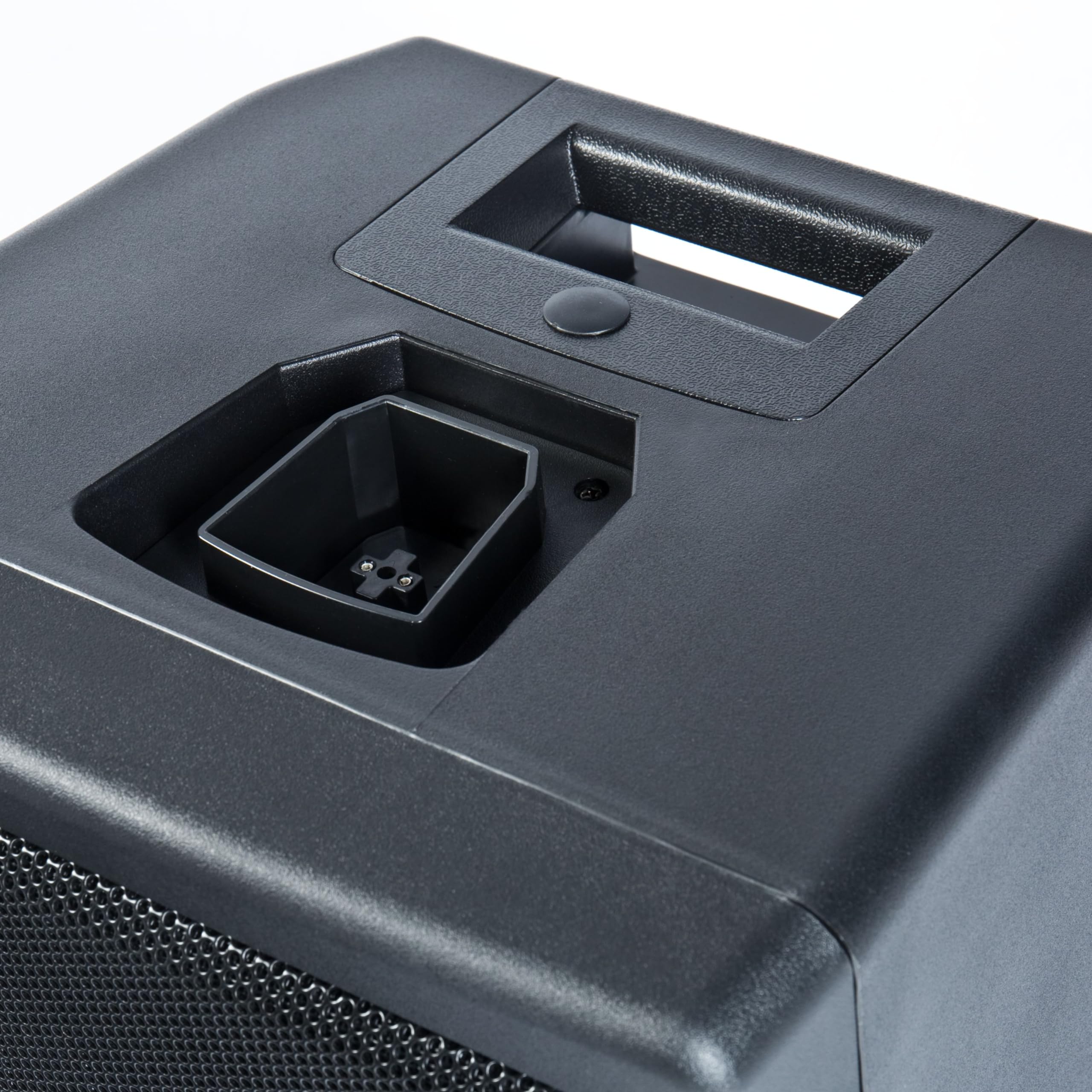Fame Audio Everest 8 Mobile Akku Lautsprecher, Aktives PA Säulensystem, 200W RMS 800W Peak, 8 Zoll Subwoofer, 6X 2,75 Zoll Wideband Satellit, Bluetooth, 90° Abstrahlwinkel, Leichtgewicht 14.5kg