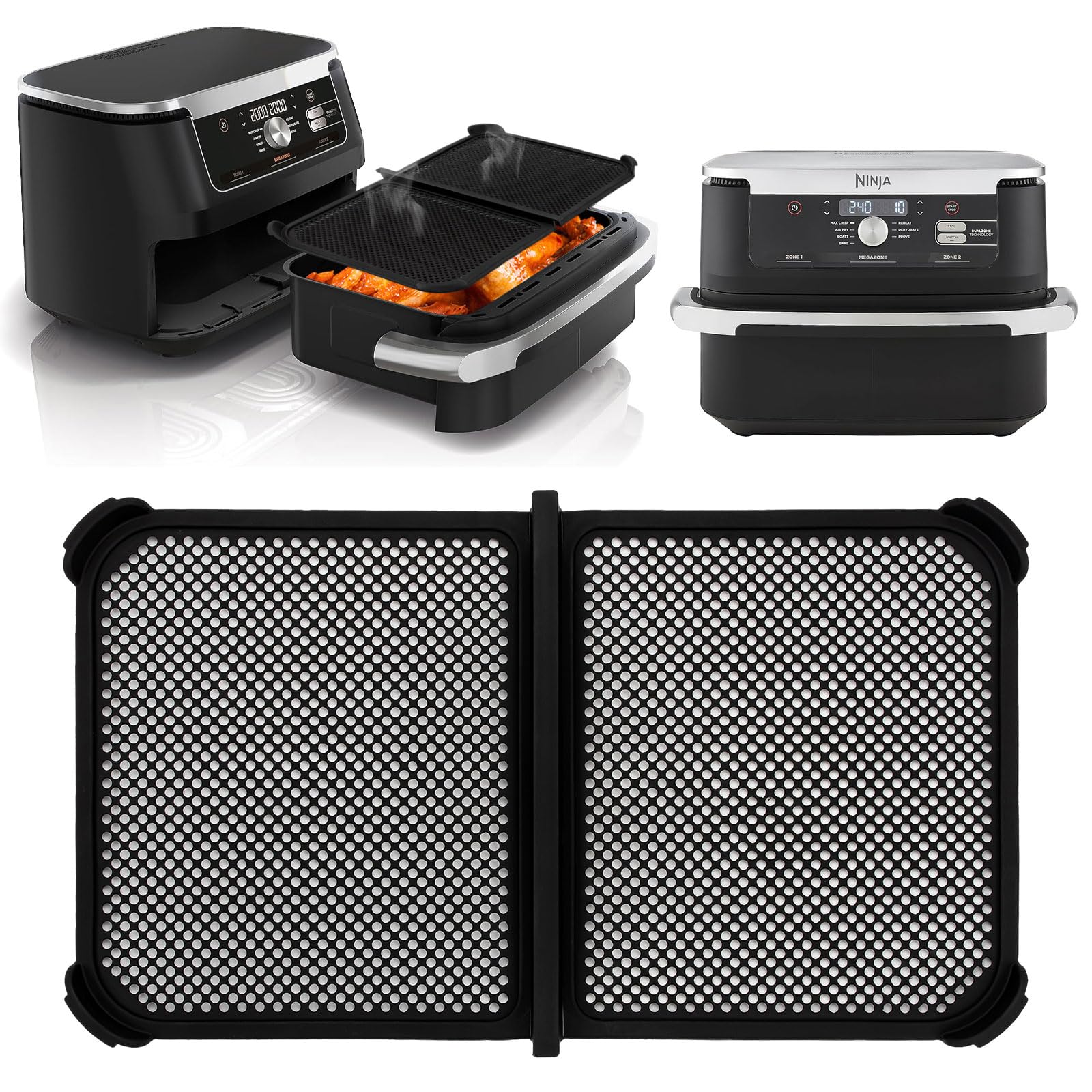 Spatbescherming voor Ninja Foodi Flexdrawer 10,4 l heteluchtfriteuse AF500eu, siliconen Ninja heteluchtfriteuse accessoires, spatbescherming Ninja Af500eu, airfryer-accessoires voor Ninja Spatbescherming voor Ninja Foodi Flexdrawer 10,4 l heteluchtfriteuse AF500eu, siliconen Ninja heteluchtfriteuse accessoires, spatbescherming Ninja Af500eu, airfryer-accessoires voor Ninja