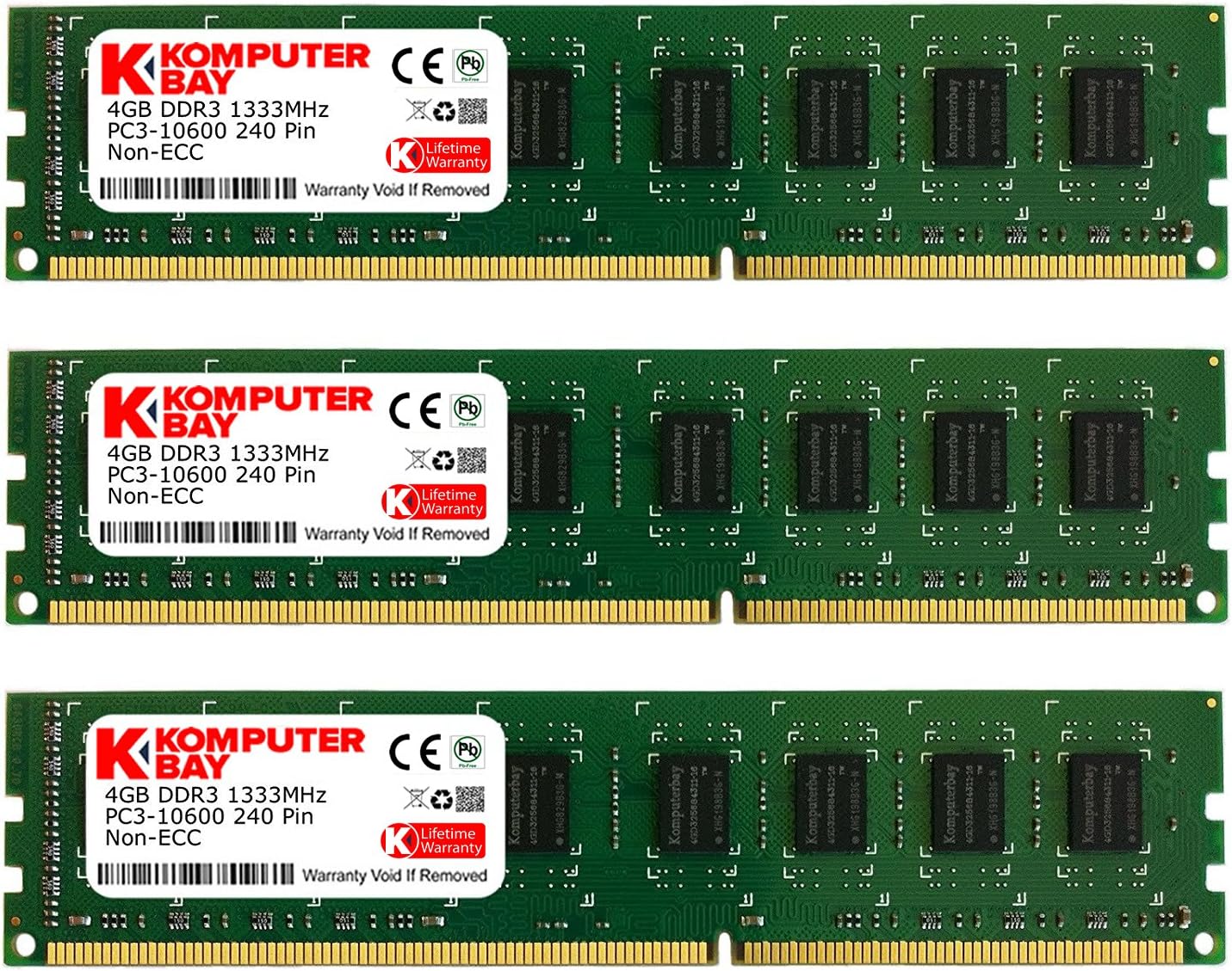 Komputerbay 12GB (3 X 4GB) DDR3 DIMM (240 pin) 1333Mhz PC3 10600 / PC3 10666 at Komputerbay 12GB (3 X 4GB) DDR3 DIMM (240 pin) 1333Mhz PC3 10600 / PC3 10666 at