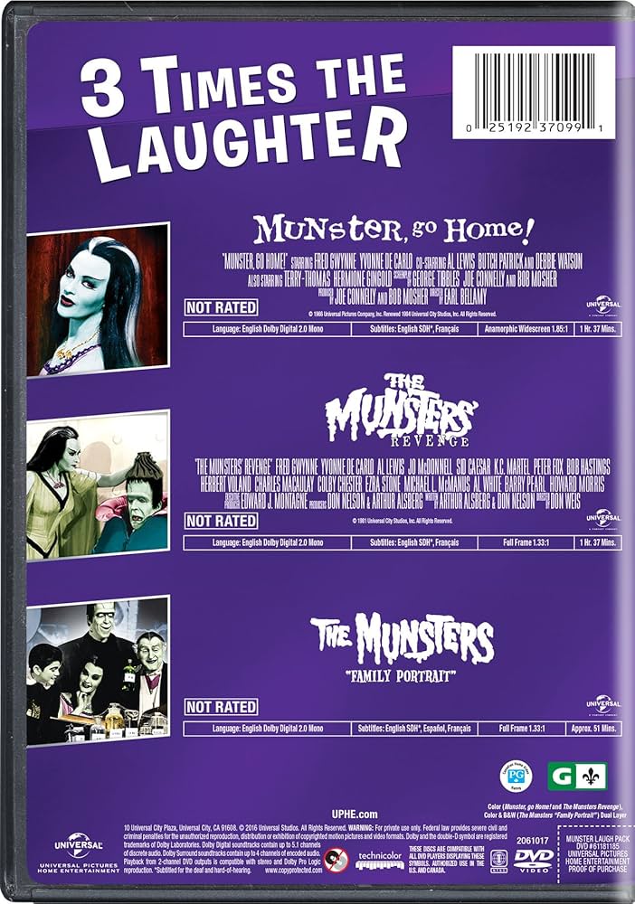 その他 3-Munster Laugh Pack: Munster Go  / Munsters [DVD] [Import] Amazon.co.jp: 3-Munster Laugh Pack: Munster Go Home
