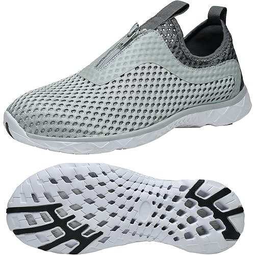 Men's Quick Drying Aqua Water Shoes,3-Second Drainage & All-Terrain for Swimming,Hiking,Yoga