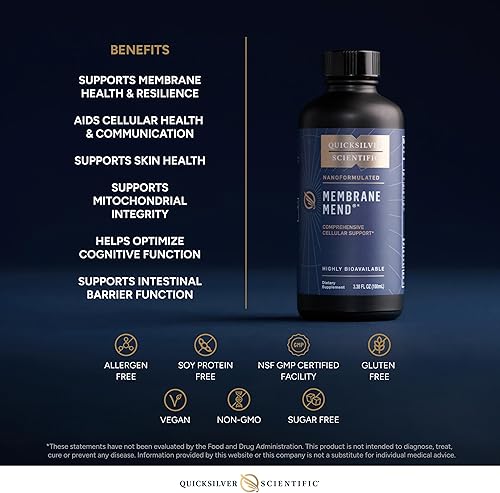 Miniatura 4 de Quicksilver Scientific Membrane Mend - Apoyo al envejecimiento cerebral, celular y saludable con fosfatidilcolina (PC), vitamina E tocotrienoles,