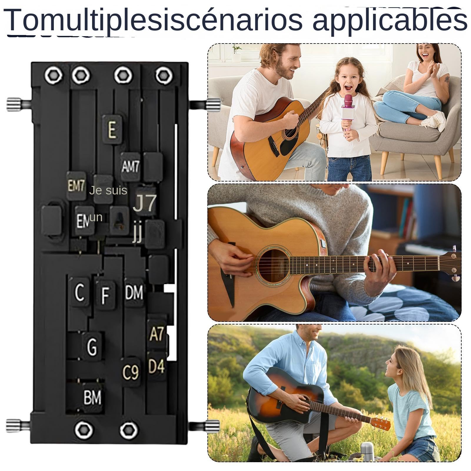 Presseur D'accords De Guitare - 1/2 Pièces Entraîneur D'accords De Guitare Outils D'apprentissage De La Guitare | Entraîneur D'accords D'aide À La Guitare | Outil De Changement D'accords De Guitare