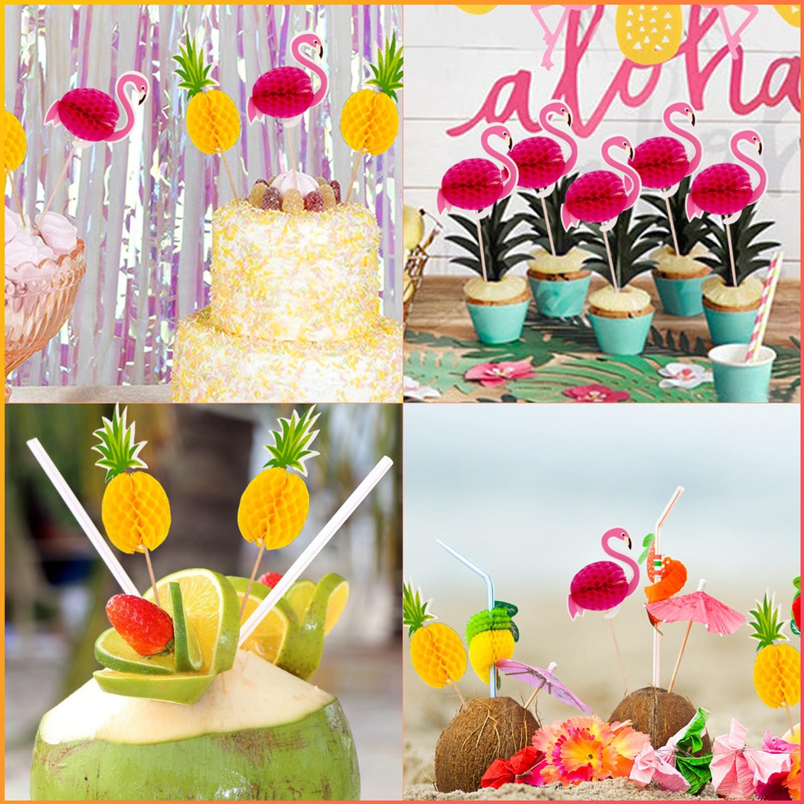 Decoración de cócteles, 90 unidades, paraguas de cóctel, pajitas, decoración de cócteles, fuegos artificiales, decoración para fiestas de verano, fiestas, bodas, bares, bebidas, tartas