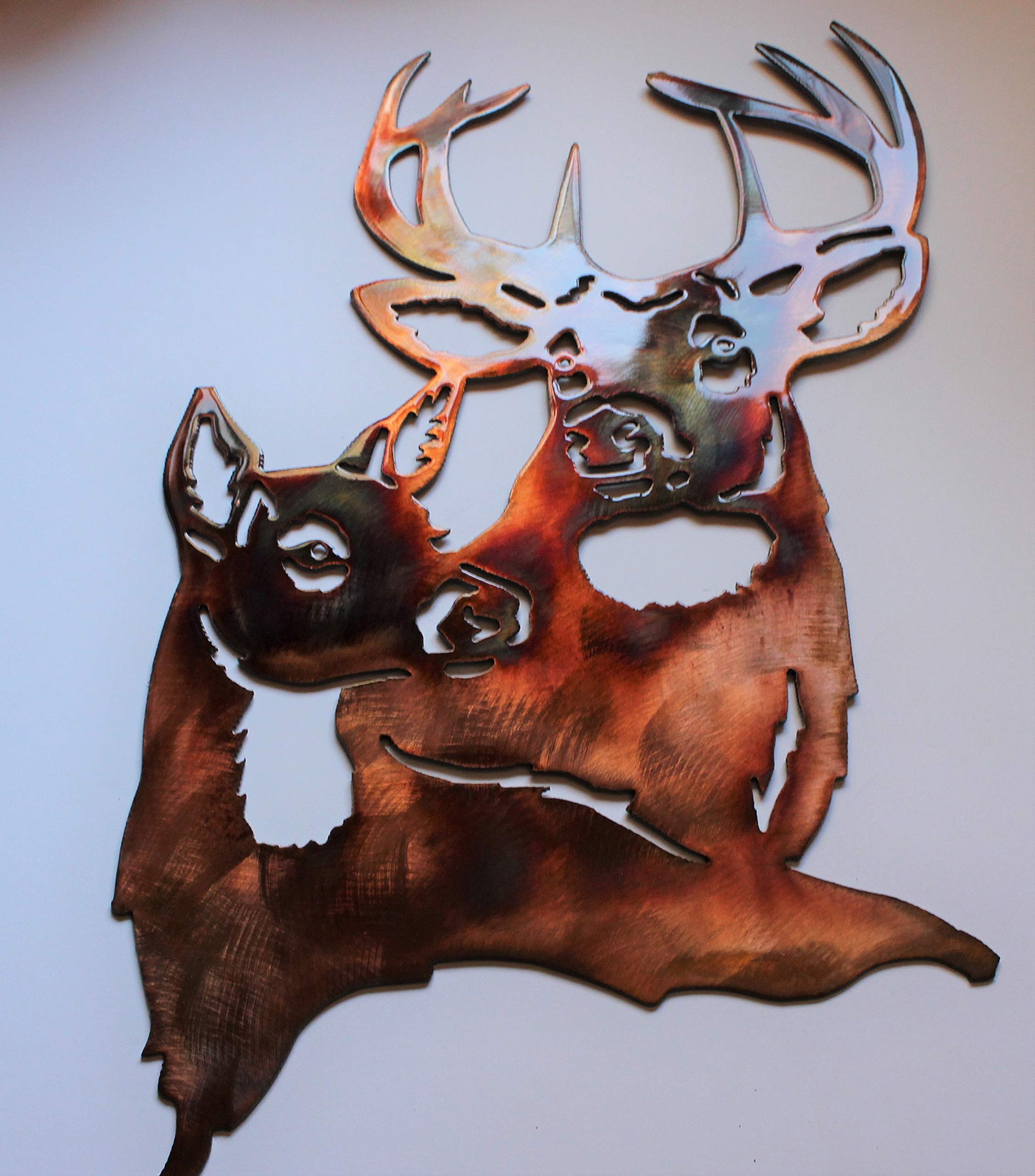 Deer Pair Metal Wall Art