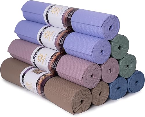 Sunshine Yoga Voyage - Tapete de yoga a granel, paquete de 10, 72 x 24 pulgadas, esterillas de yoga profesionales para estudio y gimnasio, 0.197 in