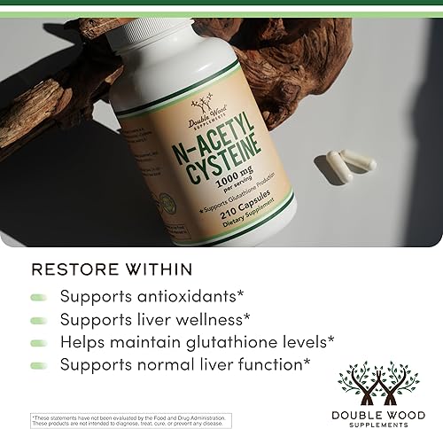 Miniatura 3 de Suplemento NAC N-acetil cisteína (1,000 mg por porción, 500 mg por cápsula, 210 cápsulas) (probado por terceros) con tecnología de enmascaramiento