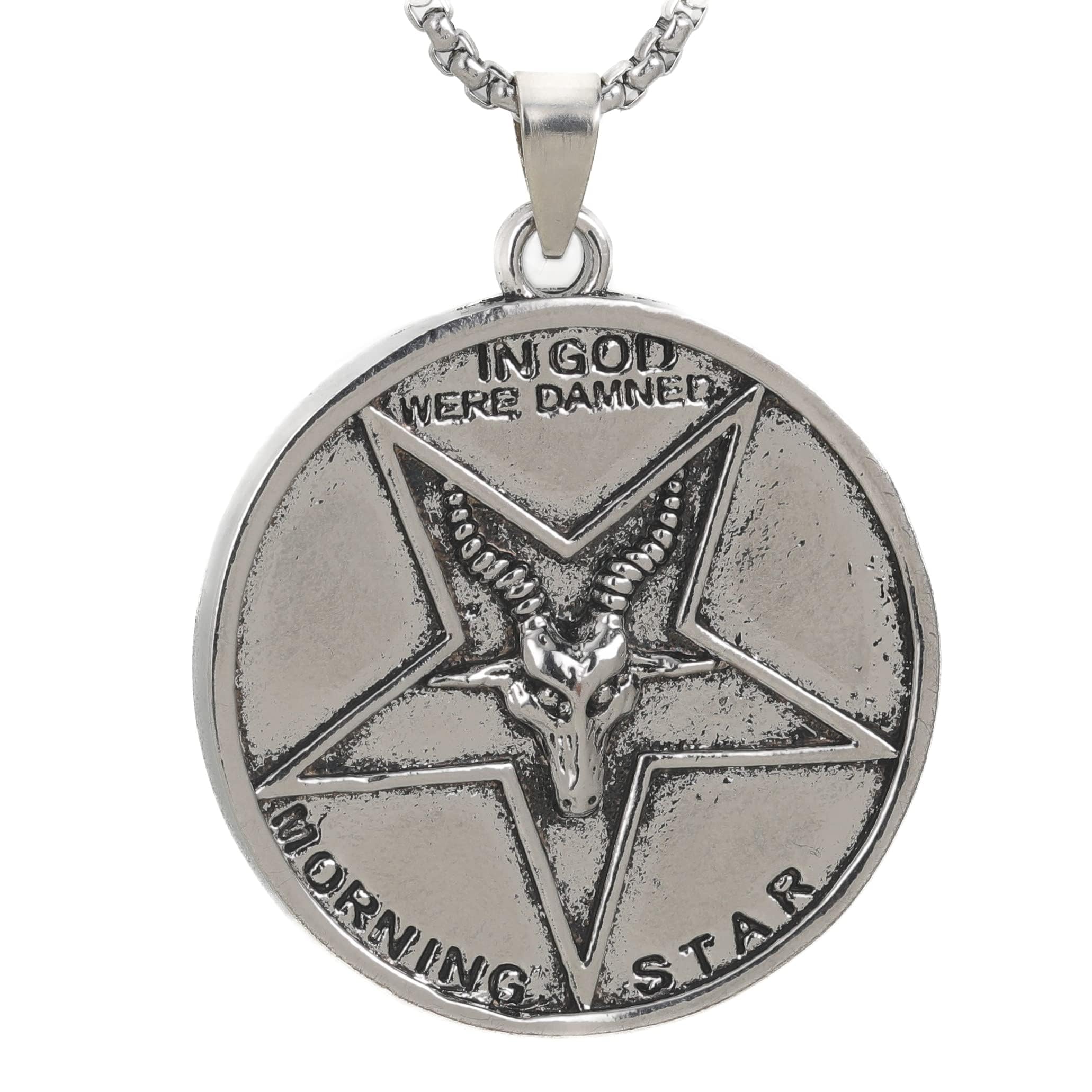 THE MEN THING GOAT STAR - Alloy Pendant with Pure Stainless Steel 24inch Round Box Chain, European trending Style for Men & Boys (B0CFGYYVCQ) Amazon Price History, Amazon Price Tracker