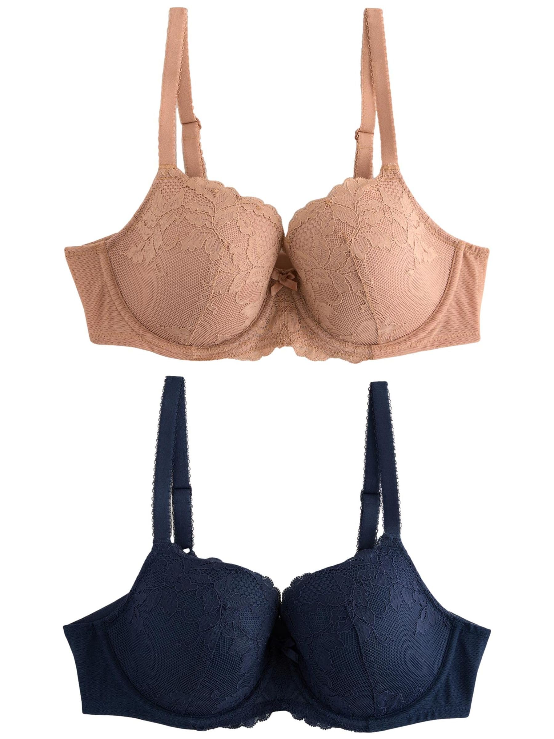 NEXT Brasier balconette acolchado ligero DD+ para mujer en paquete de 2