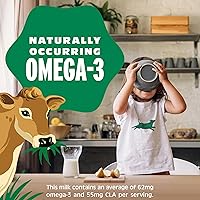 Vista 5 de Organic Valley Leche de hierba 100% alimentada con pasto al 2% de leche reducida en grasa, orgánica, 59 onzas líquidas
