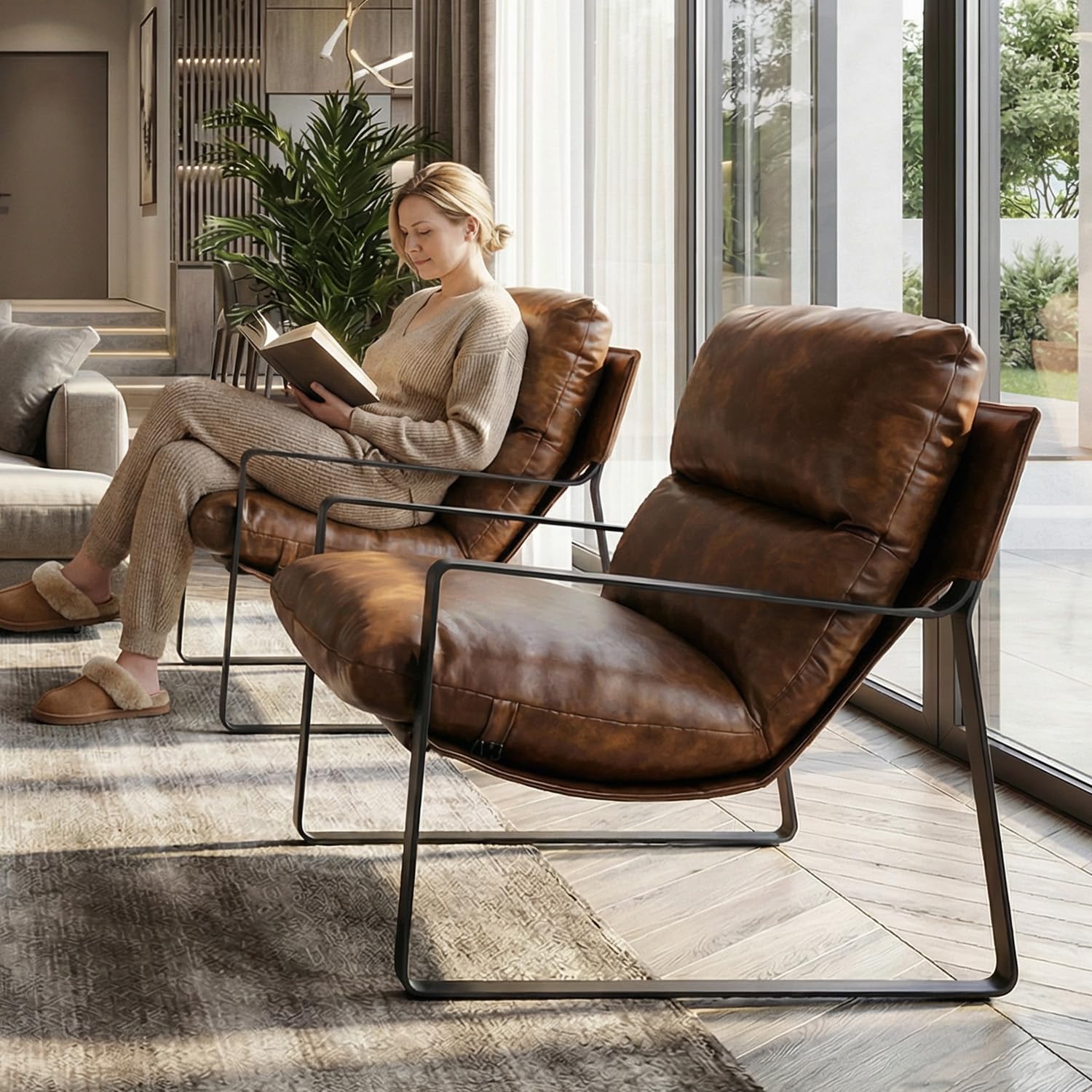 DUOMAY Mid-Century Armchair Set of 2