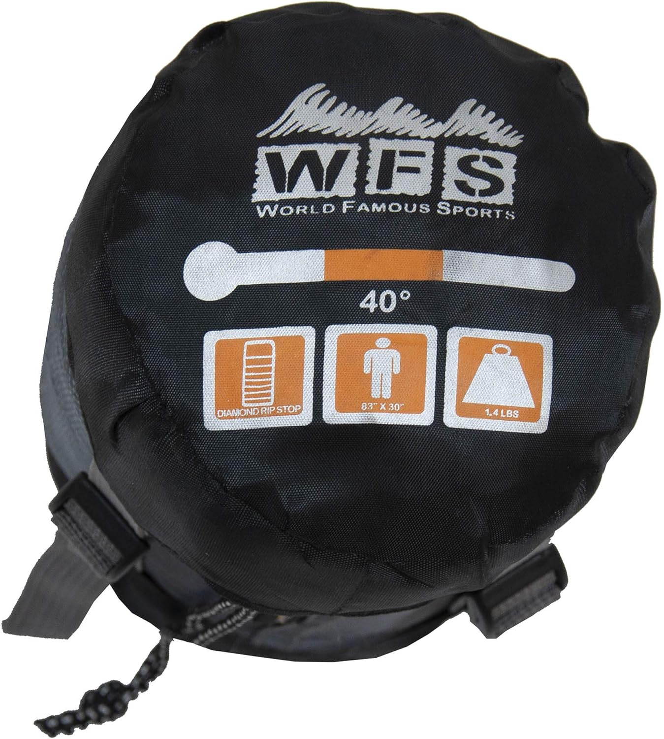 WFS Ultra Lite 40-50 Degree Sleeping Bag or Liner, Black/Grey