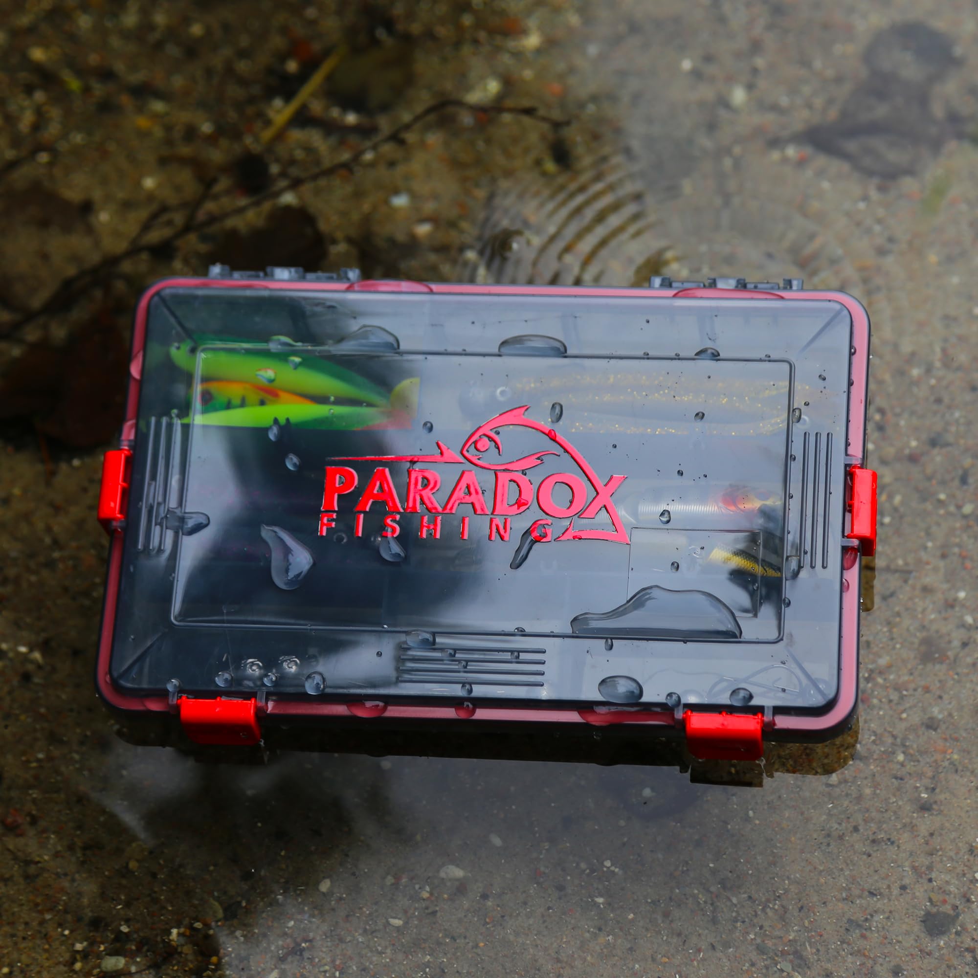 Paradox Fishing wodoodporne pudełko na przynęty I M 27,5x18x5cm I pudełko wędkarskie na przynęty, pudełko wędkarskie, duża skrzynka na sprzęt wędkarski, pudełko na sprzęt wędkarski - do akcesoriów