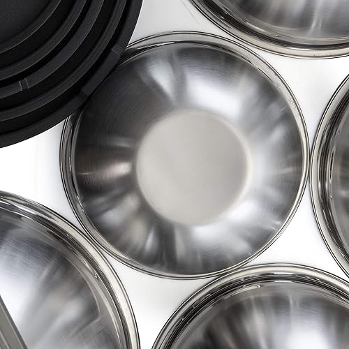 Miniatura 5 de Megachef Juego de 5 cuencos apilables multiusos con tapas