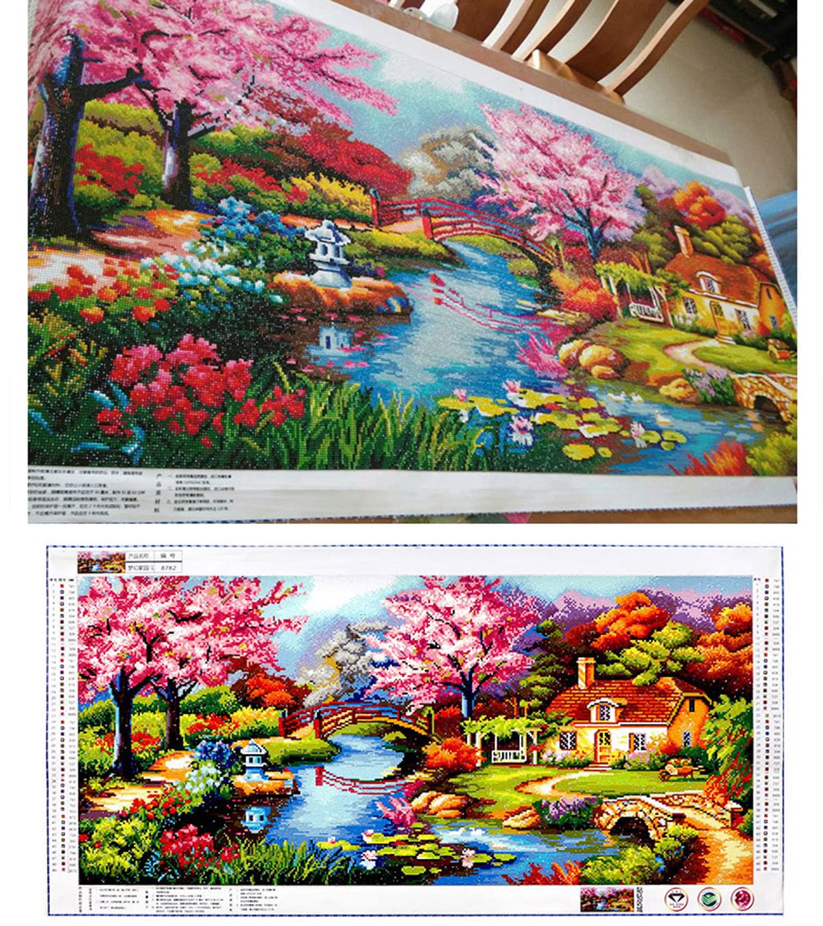 Instarry 5D Diamant Painting Bilder Groß Idyllische Landschaft Schlafzimmer Wohnzimmer Deko 120x60 cm
