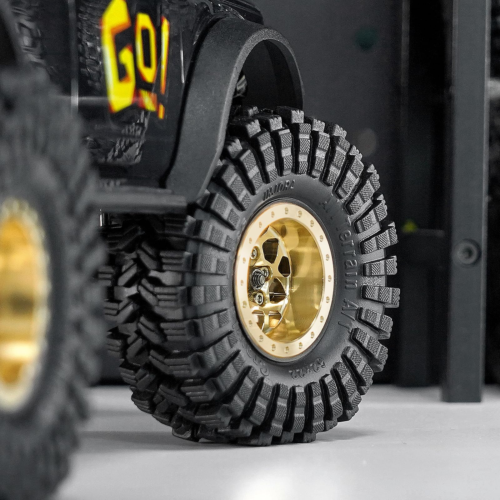 INJORA 1.0 Ruota Beadlock in Ottone - Offset -4.7mm Cerchio per TRX4M Ascent18 SCX24 FCX24 1/24 1/18 RC Crawler