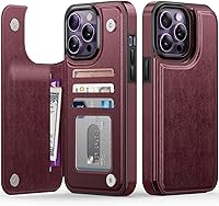 Vista 429 de LETO para iPhone 15 Pro Funda tipo cartera - Tapa tipo folio con patada - Diseños de moda - Tarjetero - Funda protectora para mujeres y niñas - 6.1