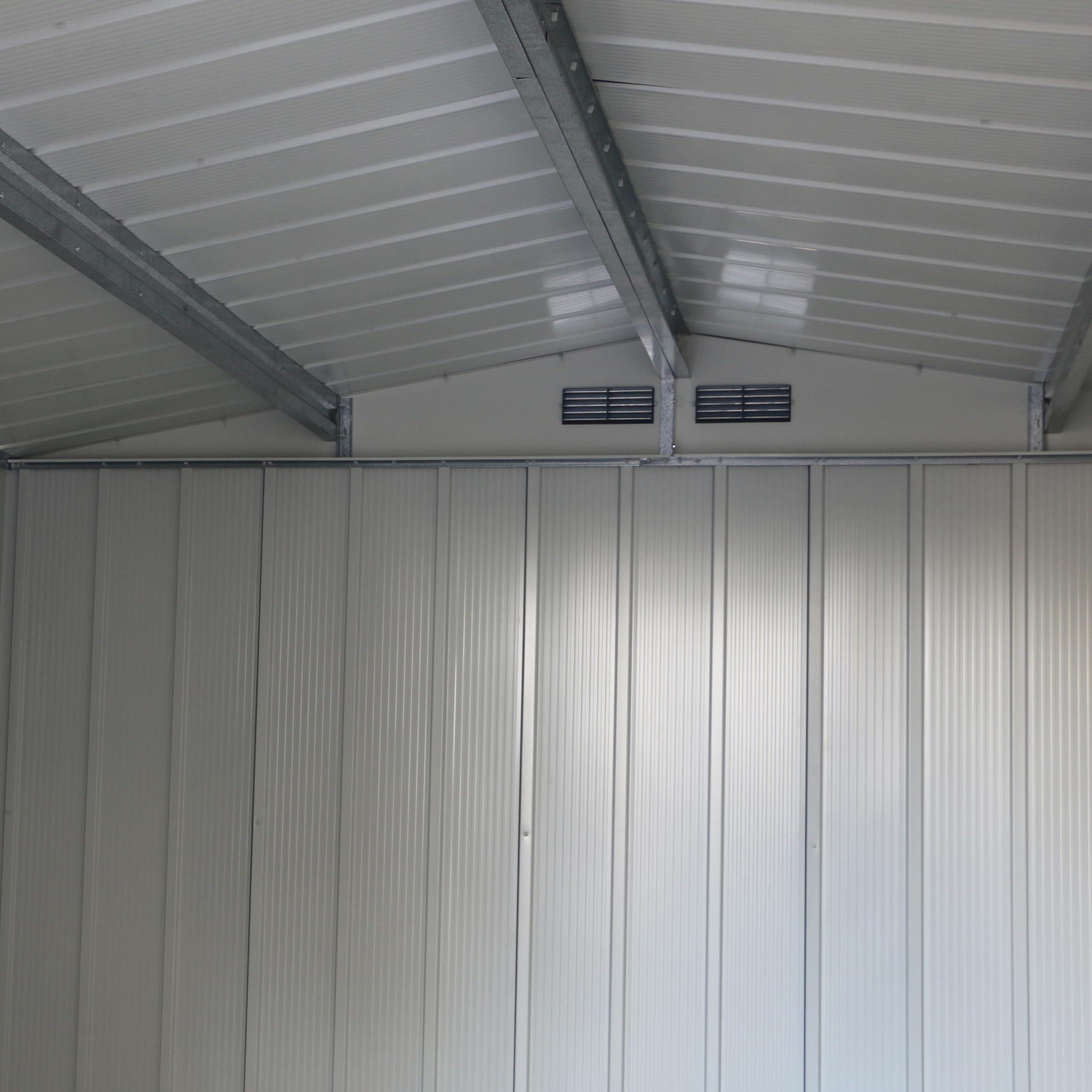 Duramax ECO 10 x 8 (7,28 m²) metalowa szopa na narzędzia, ocynkowana ogniowo metalowa szopa na narzędzia, wzmocniona konstrukcja dachowa, bezobsługowa i odporna na warunki atmosferyczne, metalowa