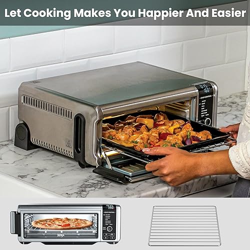 Miniatura 7 de Estante de alambre de 13.4 x 13.4 pulgadas para hornear con Ninja SP101, SP100, SP1001C, SP201 Foodi Air Fry Oven, rejilla de alambre de acero