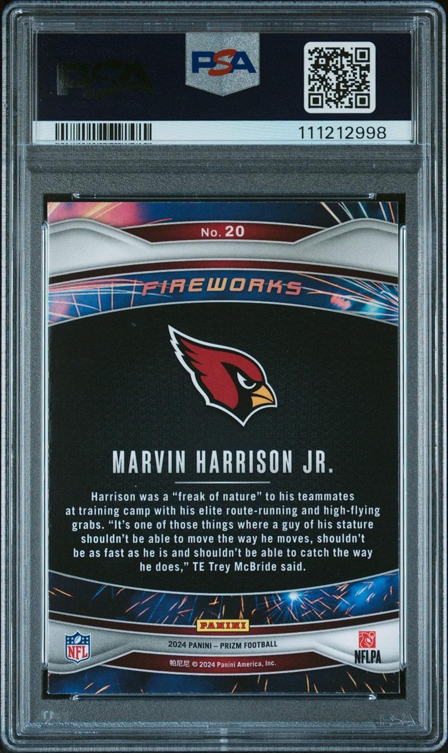 Graded 2024 Panini Mosaic Michael Penix Jr #20 Notoriety Mosaic Rookie RC Football Card PSA 10 Gem Mint