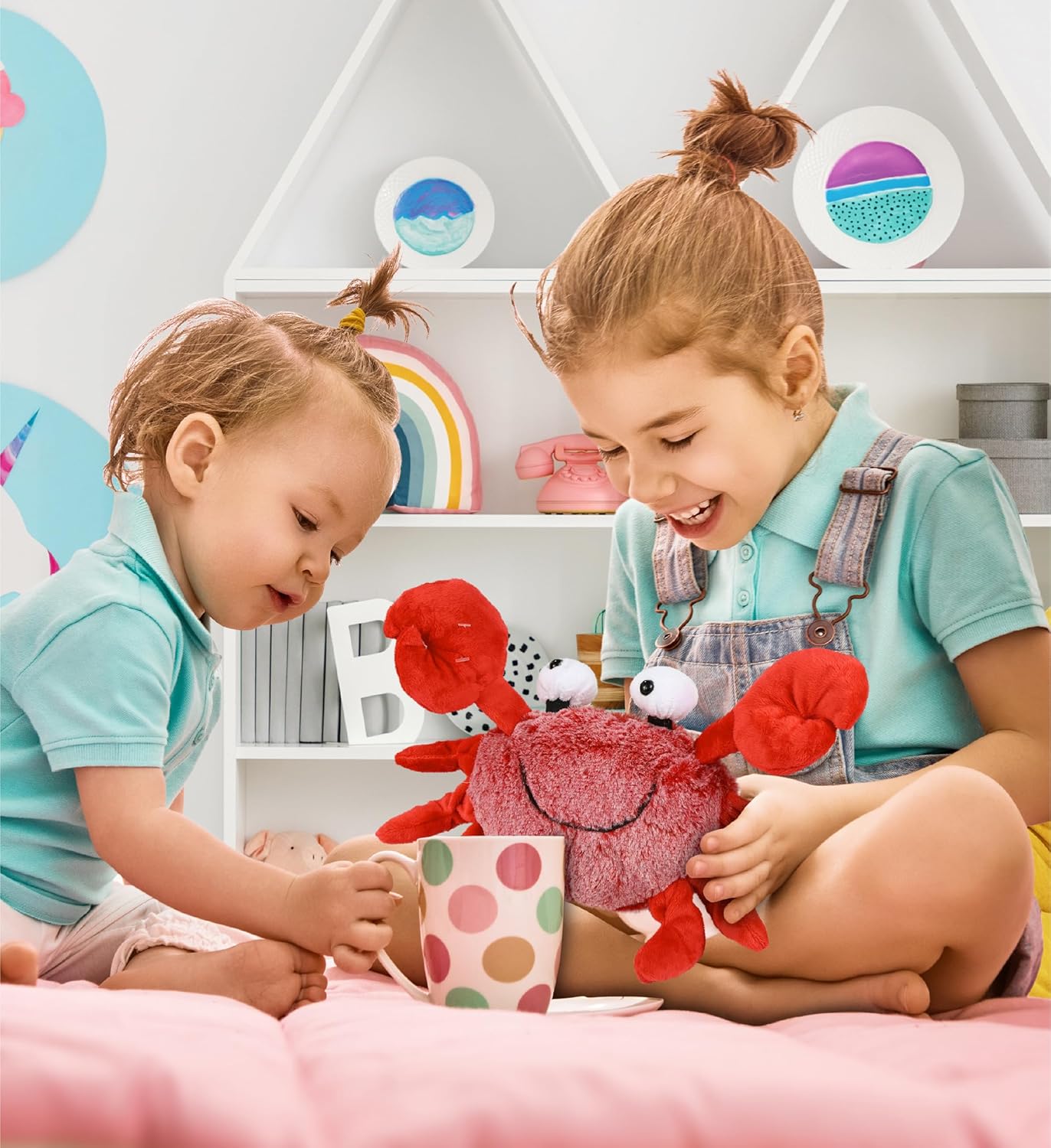 Puzzled Super Soft Red Crab Plush, 12"