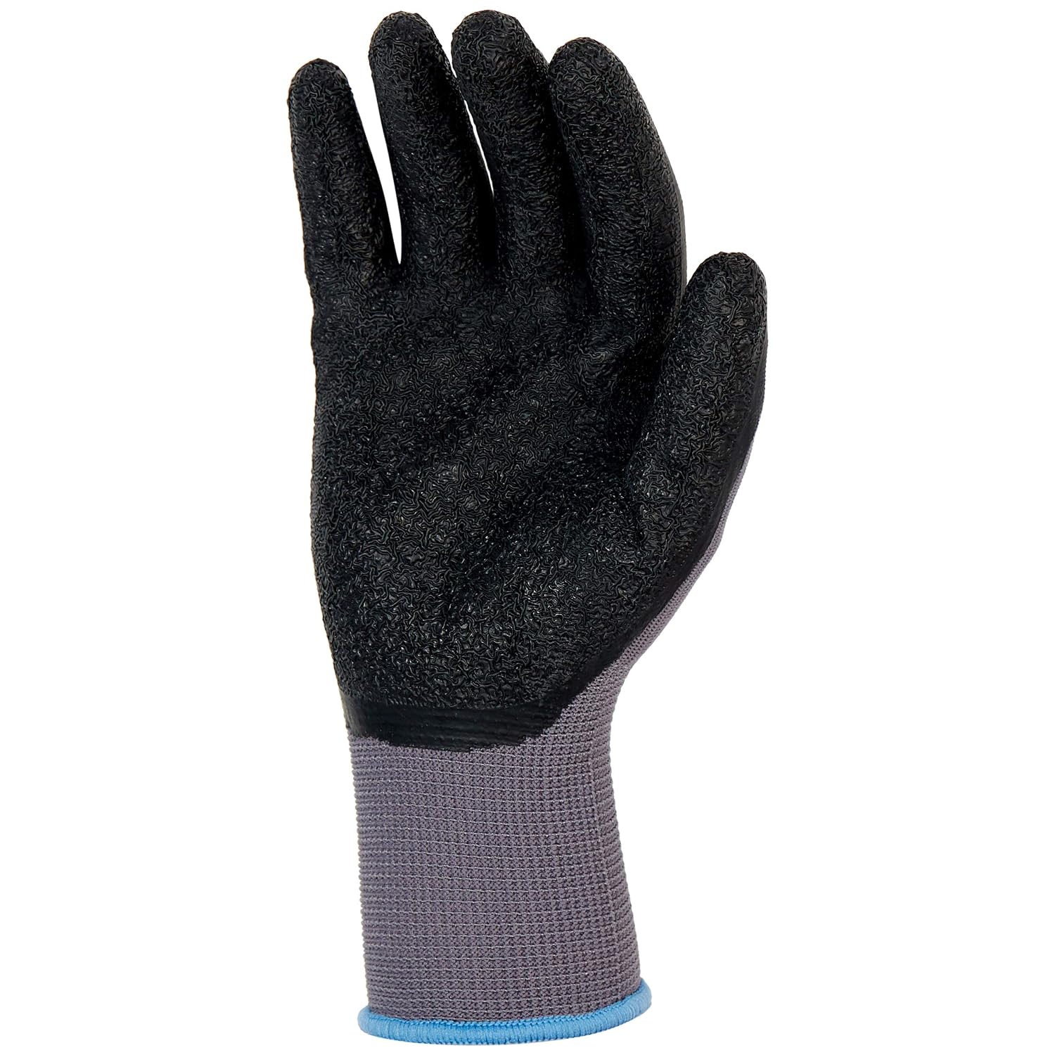 Amazon Basics Latex Coated Work Gloves, Nylon Liner Fiber, Grey, Size 7, S, 12-Pair