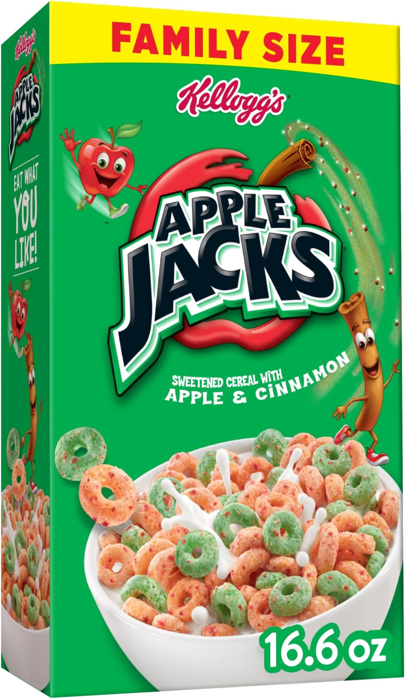 Amazon.com: Kellogg's Apple Jacks Breakfast Cereal, Kids Cereal, Family ...