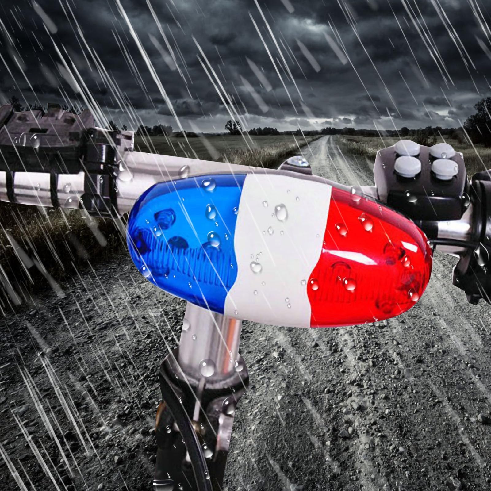 Fydun Campana de Bocina de Ciclo Impermeable con 6 Luces LED, Sonido de 120 DB, 4 Opciones de Sintonización para Mayor Seguridad