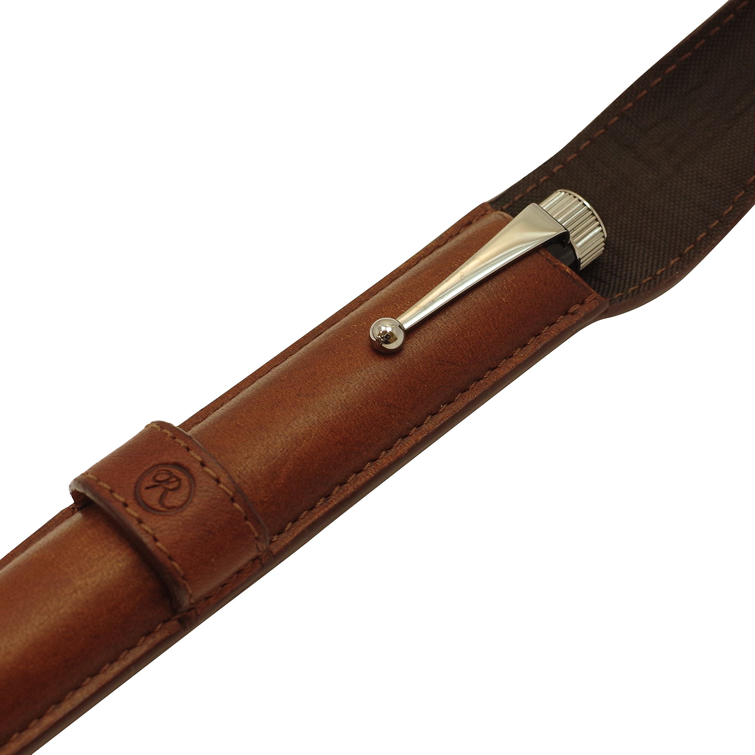 Amazon | ロメオ スムースレザーペンケース 1本用【茶】本革製 NO.3