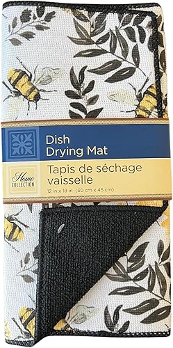 Miniatura 1 de Summer Bumble Bee Honey Bee - Tapete de secado de platos con estampado de abejas y miel, 12 x 18 pulgadas